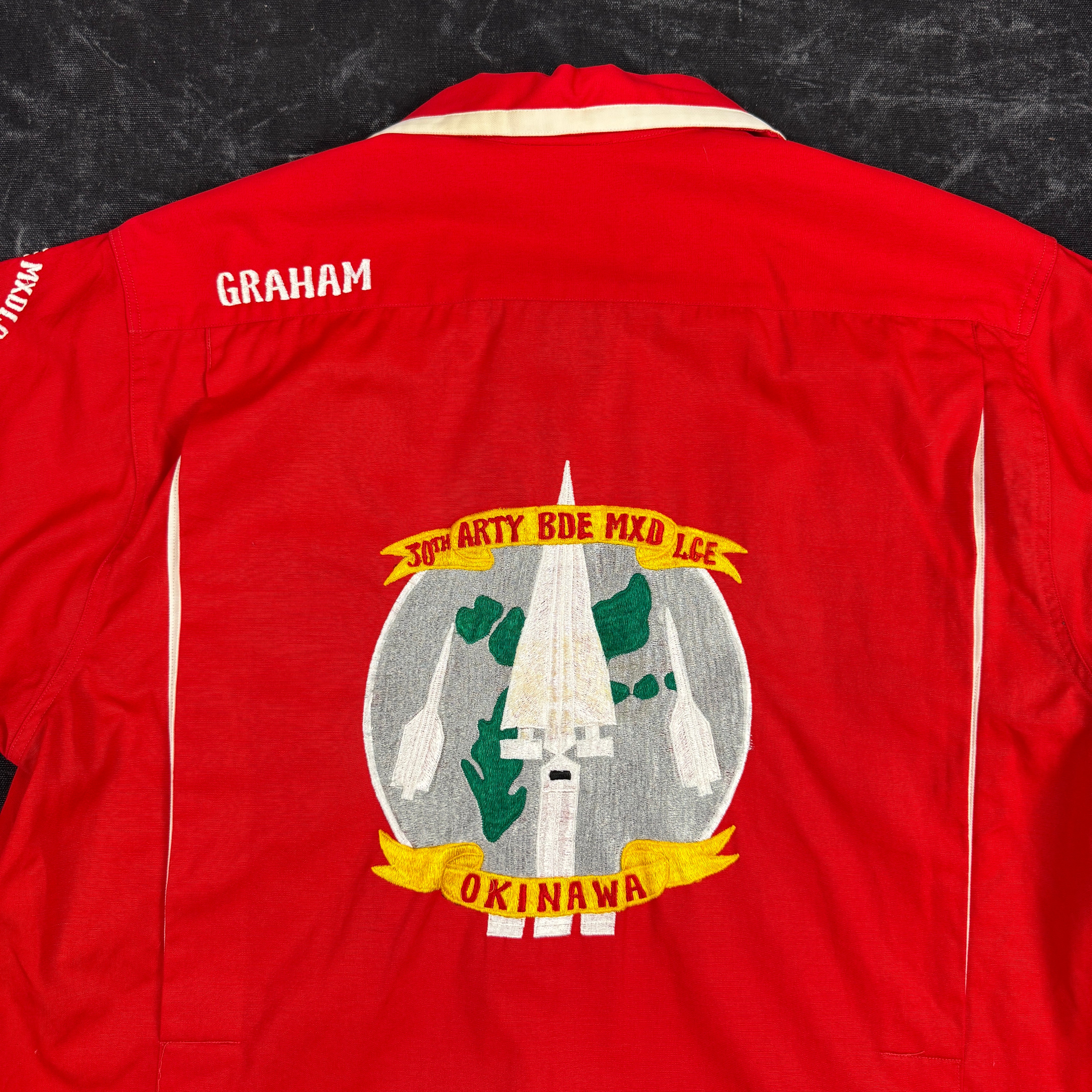 US Army 1960s 30th Artillery Bowling Shirt