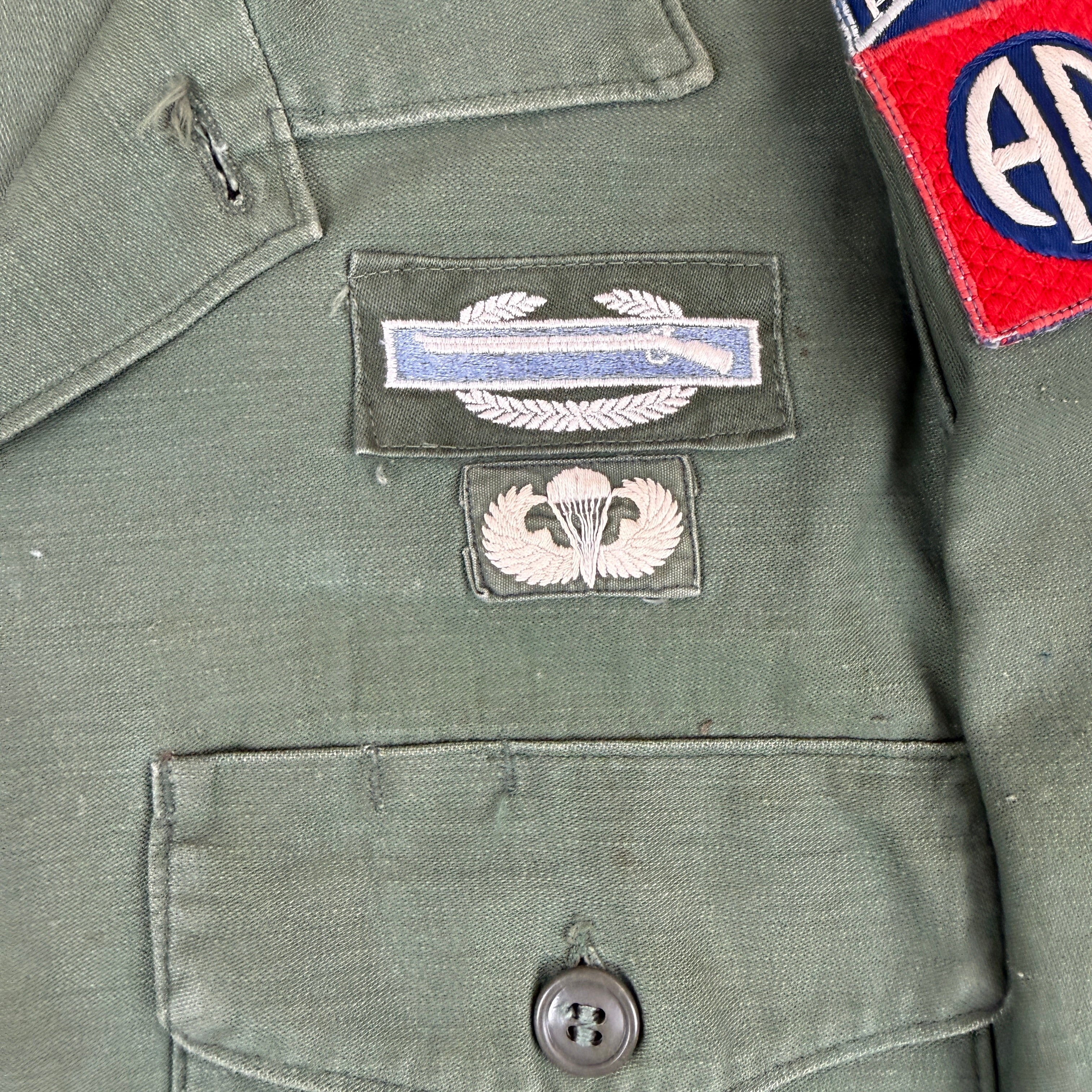 US Army Airborne OG107 Shirt with In-Country Made 82nd Patch