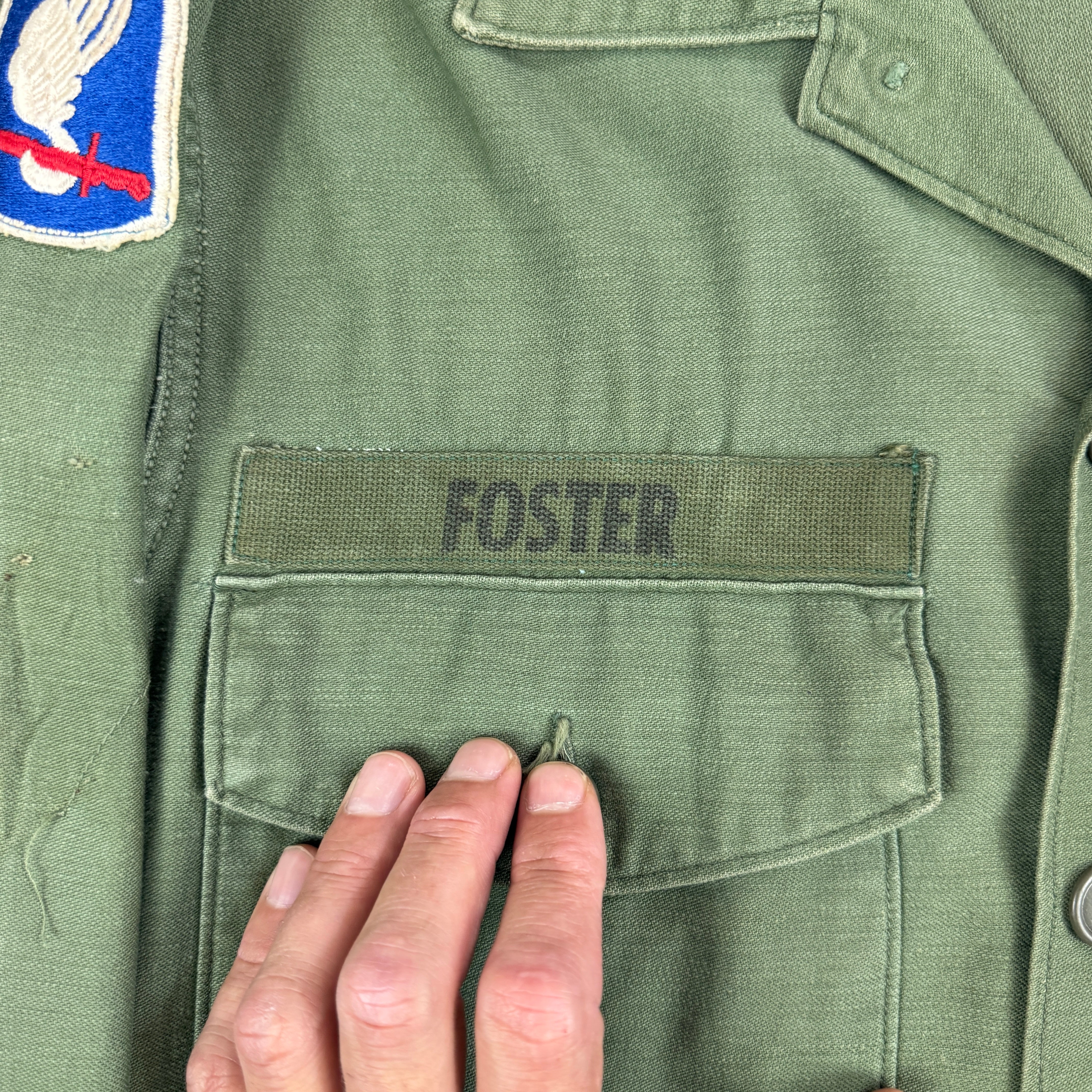 US Army Airborne OG107 Shirt with In-Country Made 82nd Patch
