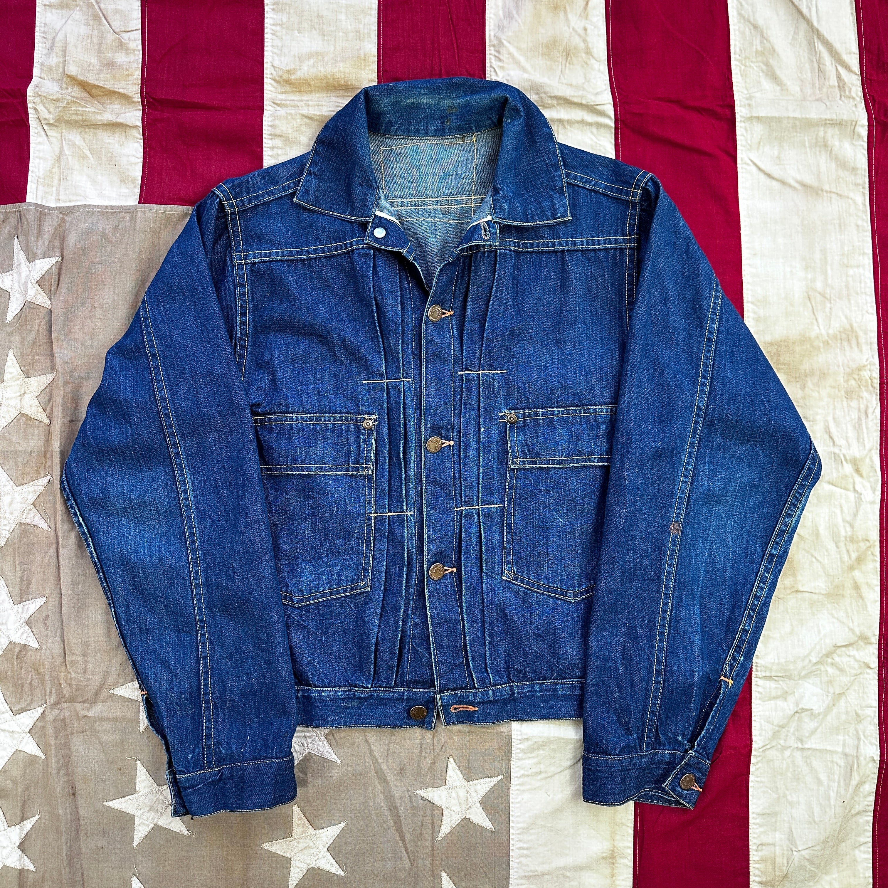 Bayly Underhill 1930s Denim Buckelback Jacket