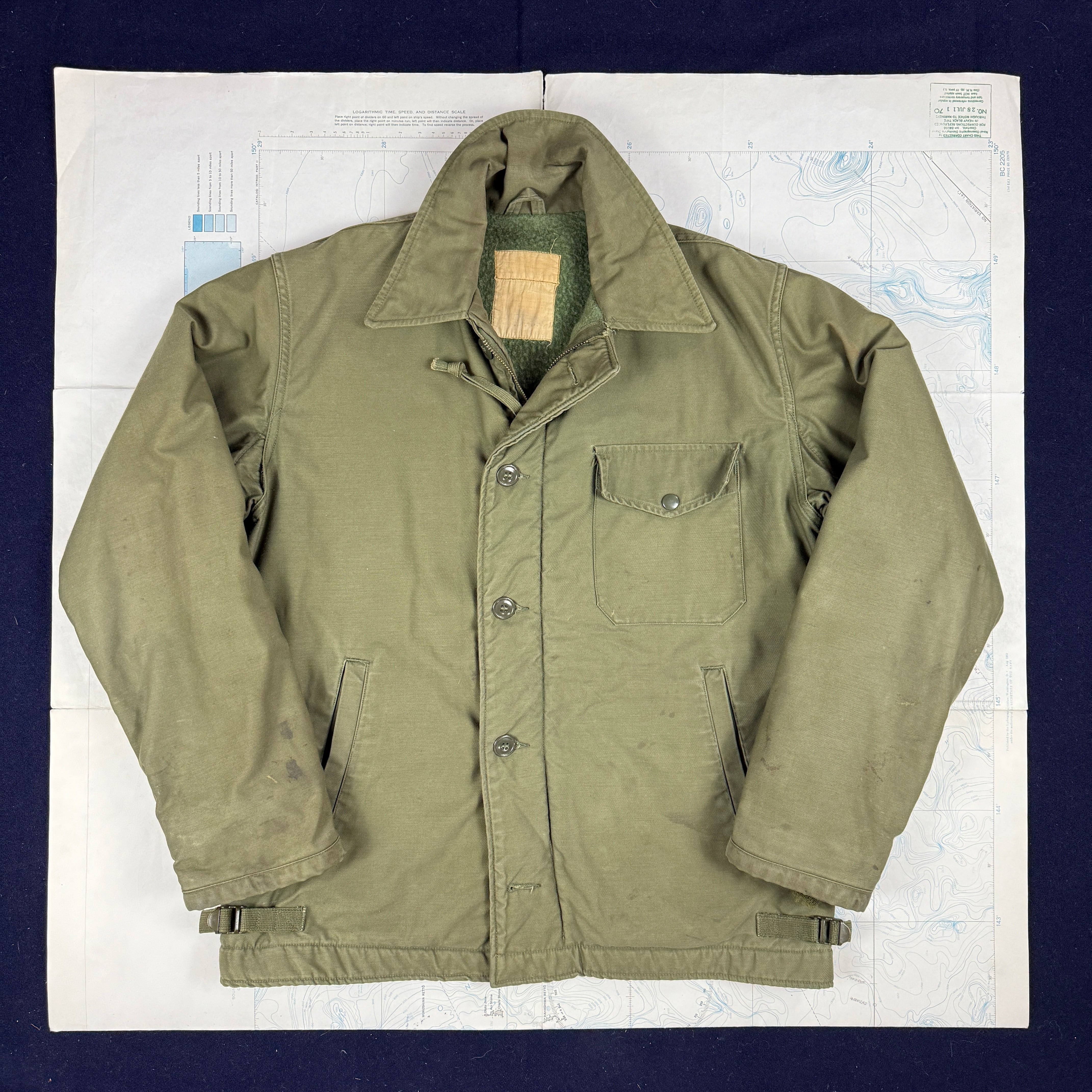US Navy Early Pattern A2 Deck Jacket - Size Medium