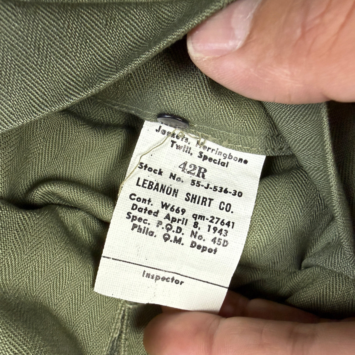 US Army WW2 HBT Fatigue Shirt - Deadstock