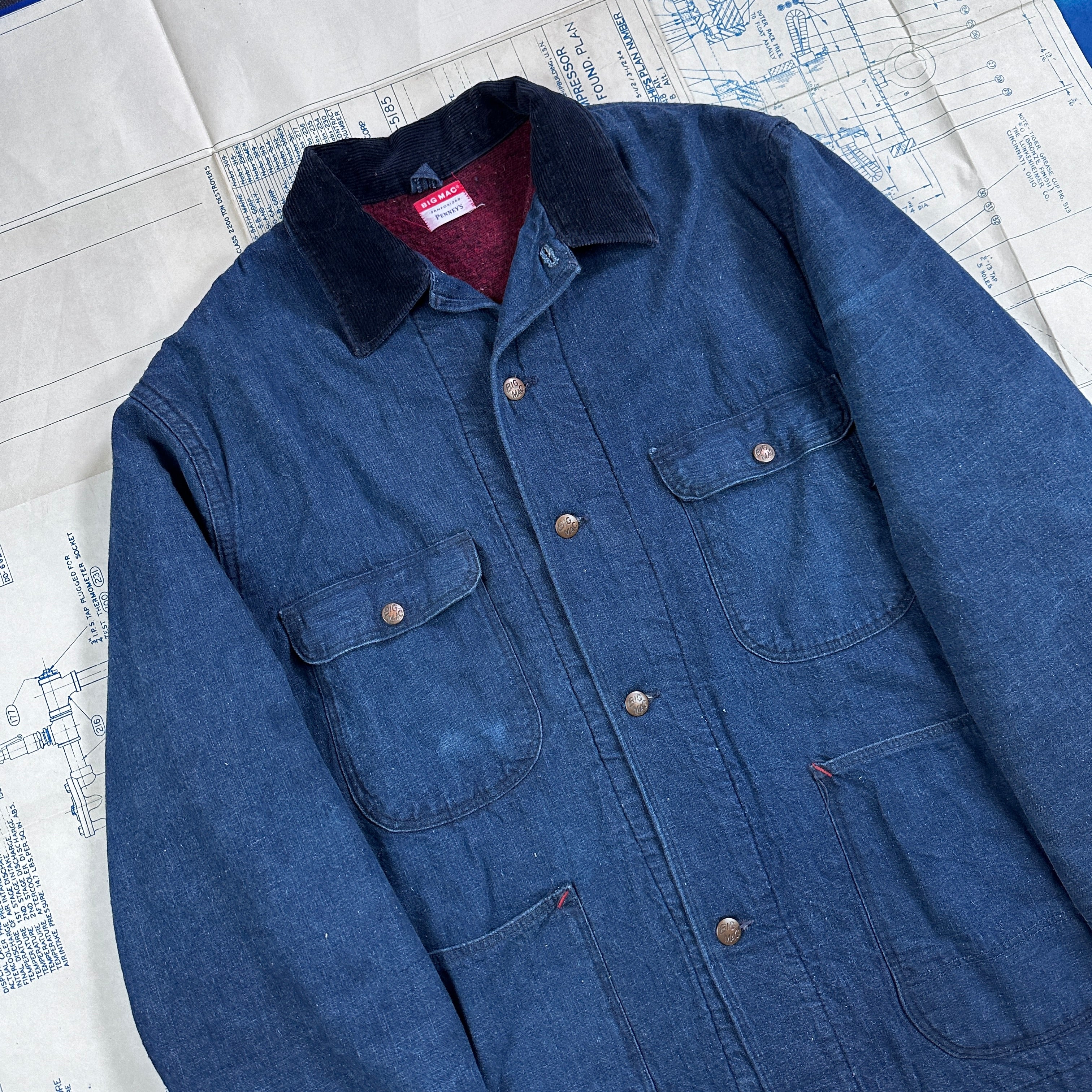 Big Mac 1950s Blanket Lined Chore Jacket
