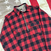 Load image into Gallery viewer, Big Yank 1930s/40s 1/4 Zip Plaid Shirt