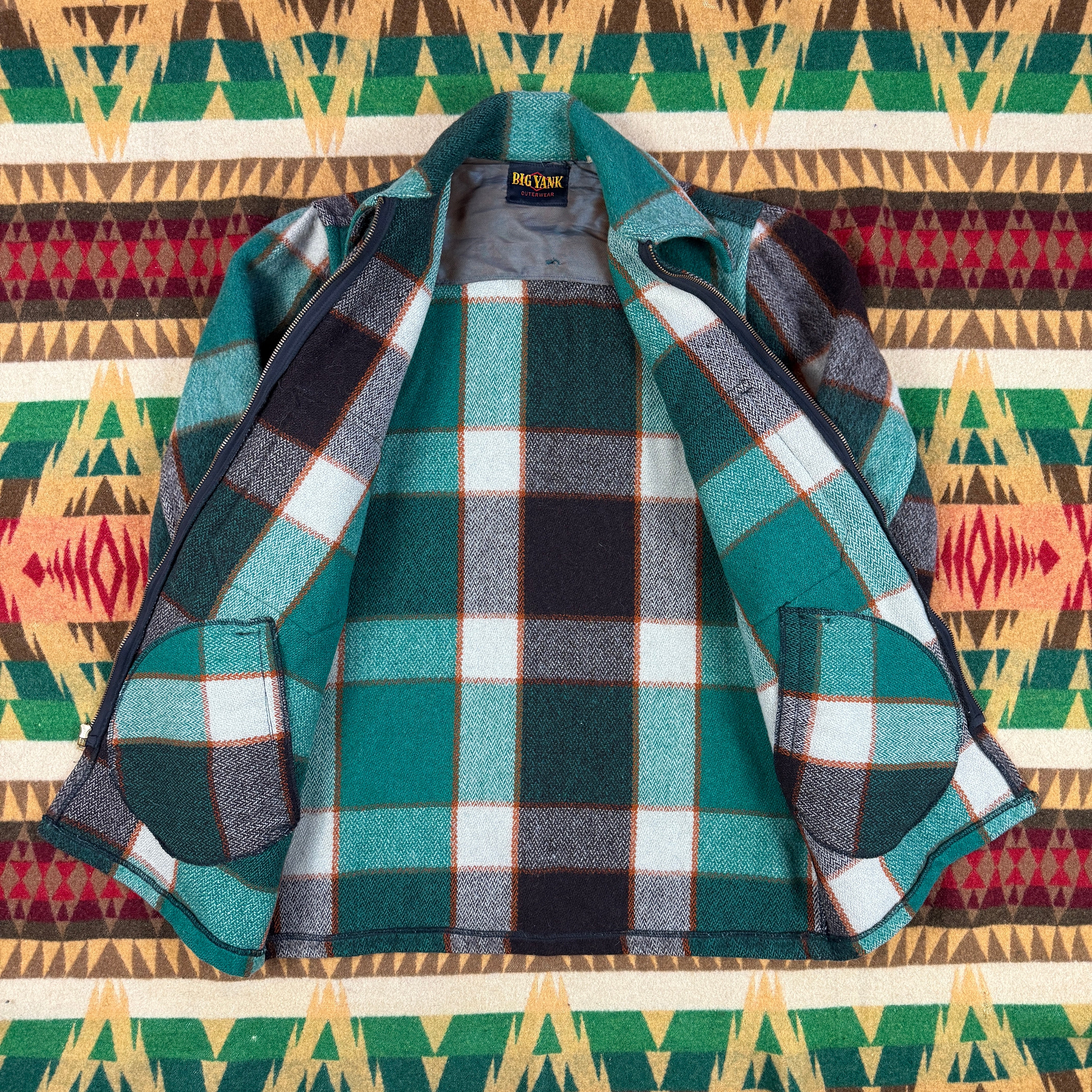 Big Yank 1940s Plaid Wool Jacket - Mint Condition
