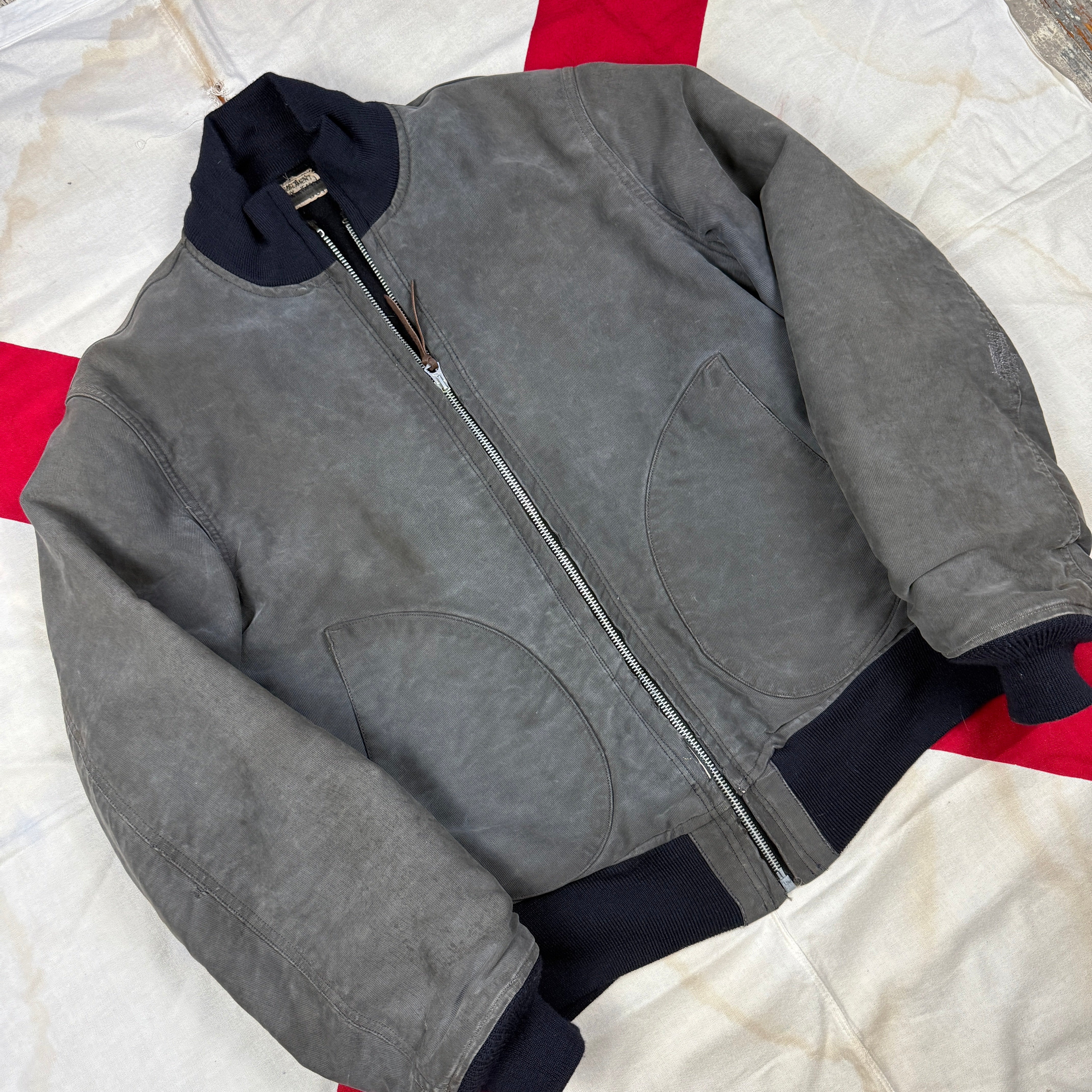 US Navy 1942 Blue Zip Deck Jacket