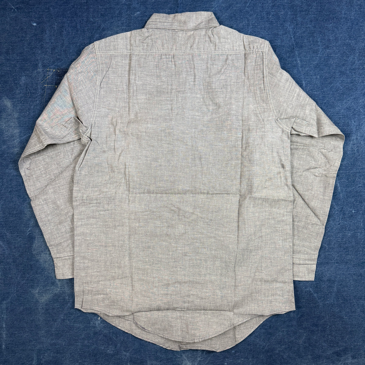 Grey 1940s/50s Chambray Shirt - Deadstock