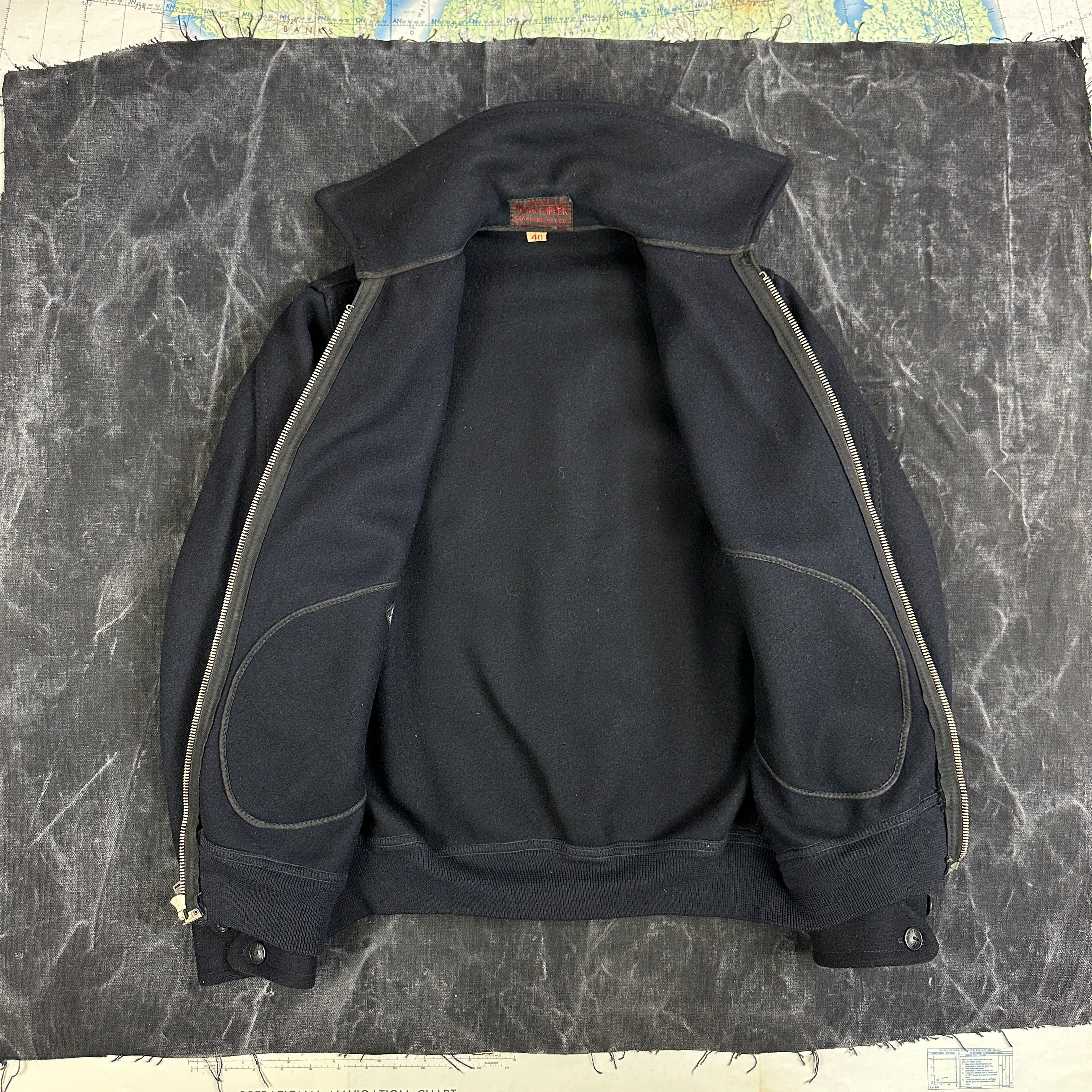 Crawford Wind-Clipper 1930s Wool Blouson Work Jacket - Mint Condition