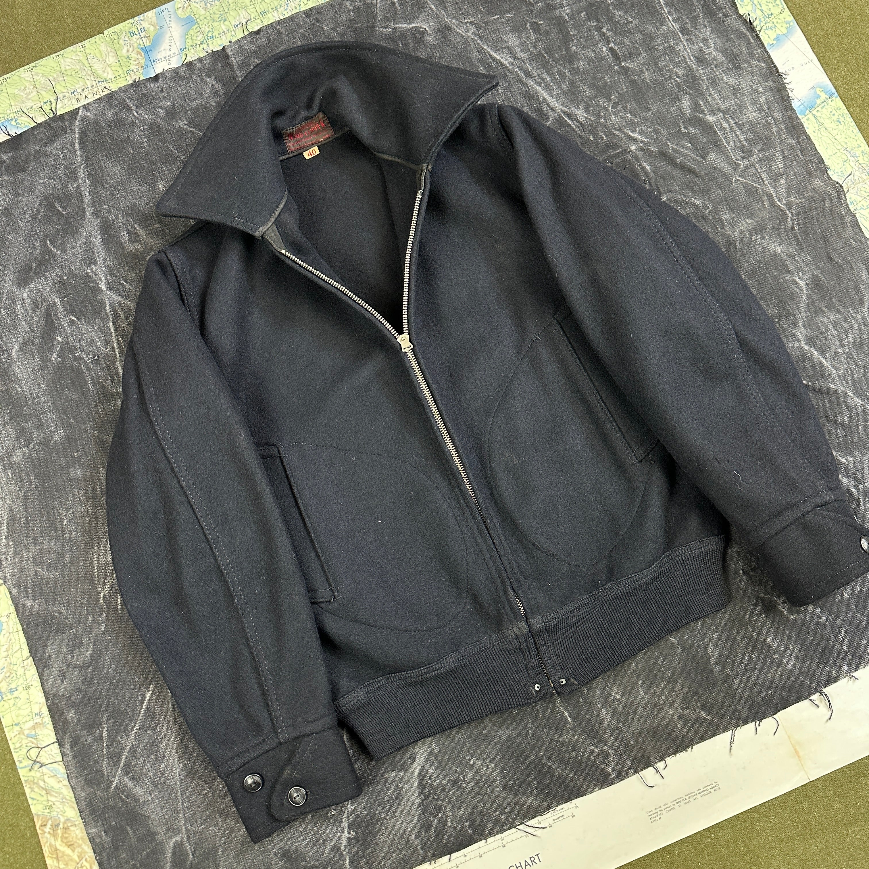 Crawford Wind-Clipper 1930s Wool Blouson Work Jacket - Mint Condition