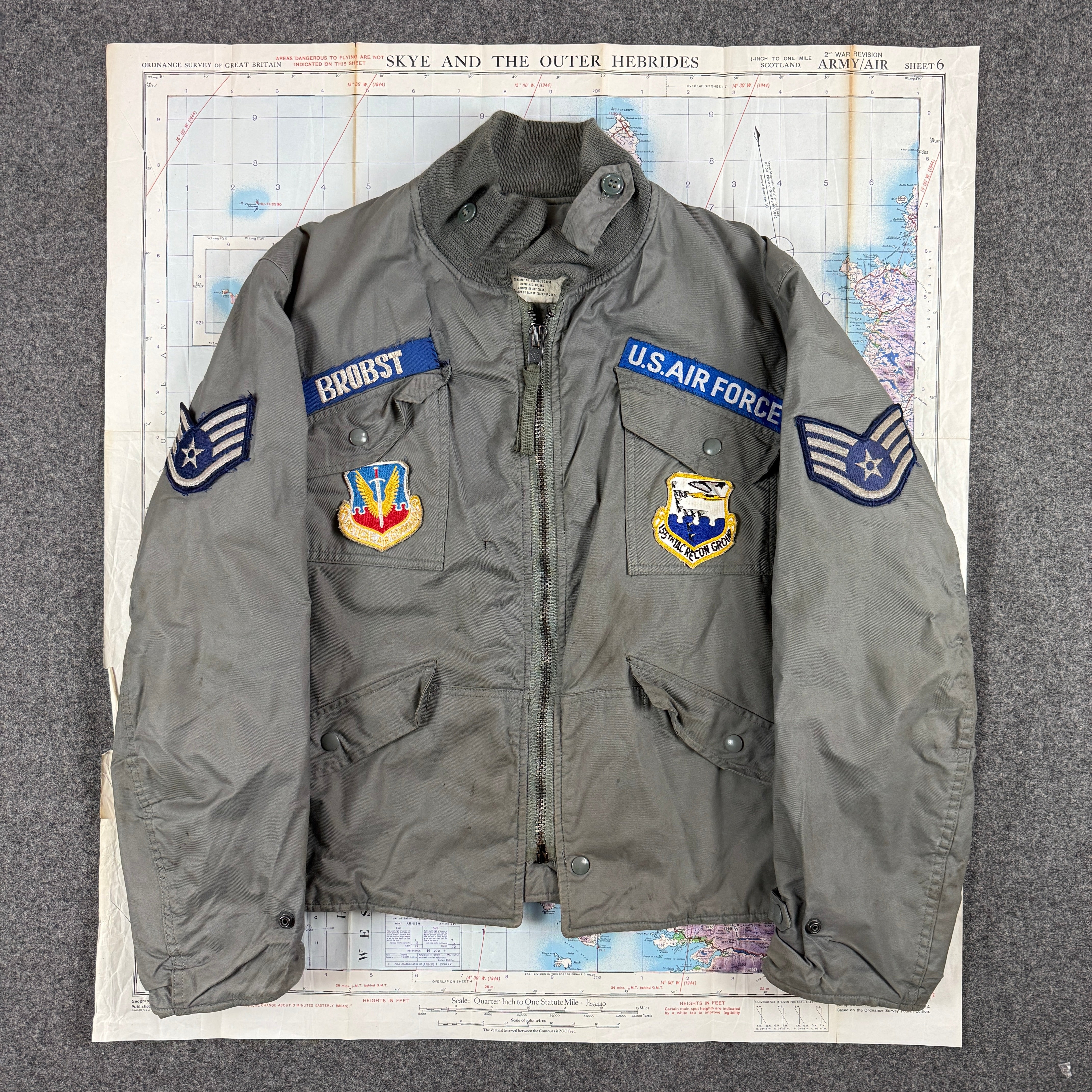 USAF CWU-7/P Mechanic Jacket Patched