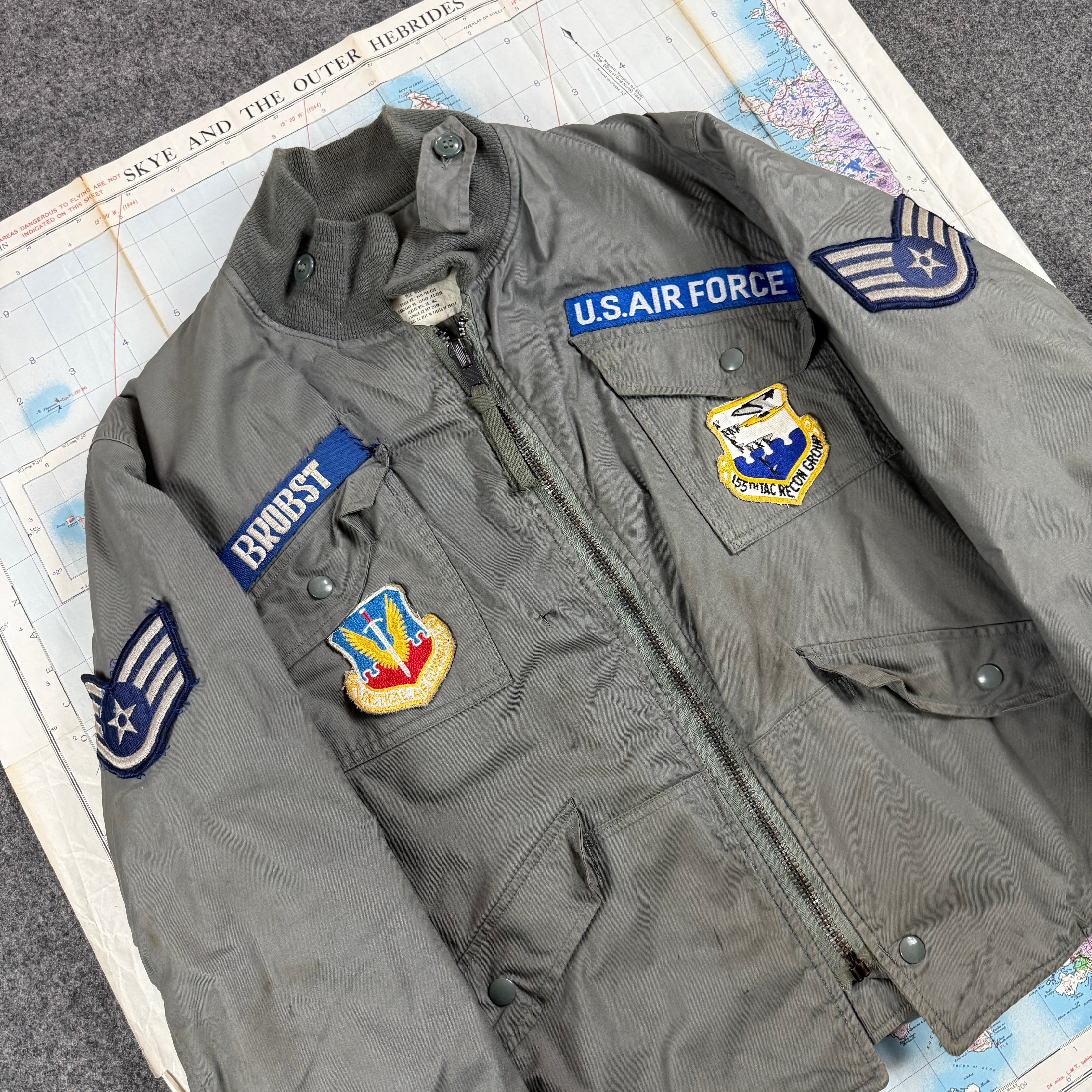 USAF CWU-7/P Mechanic Jacket Patched