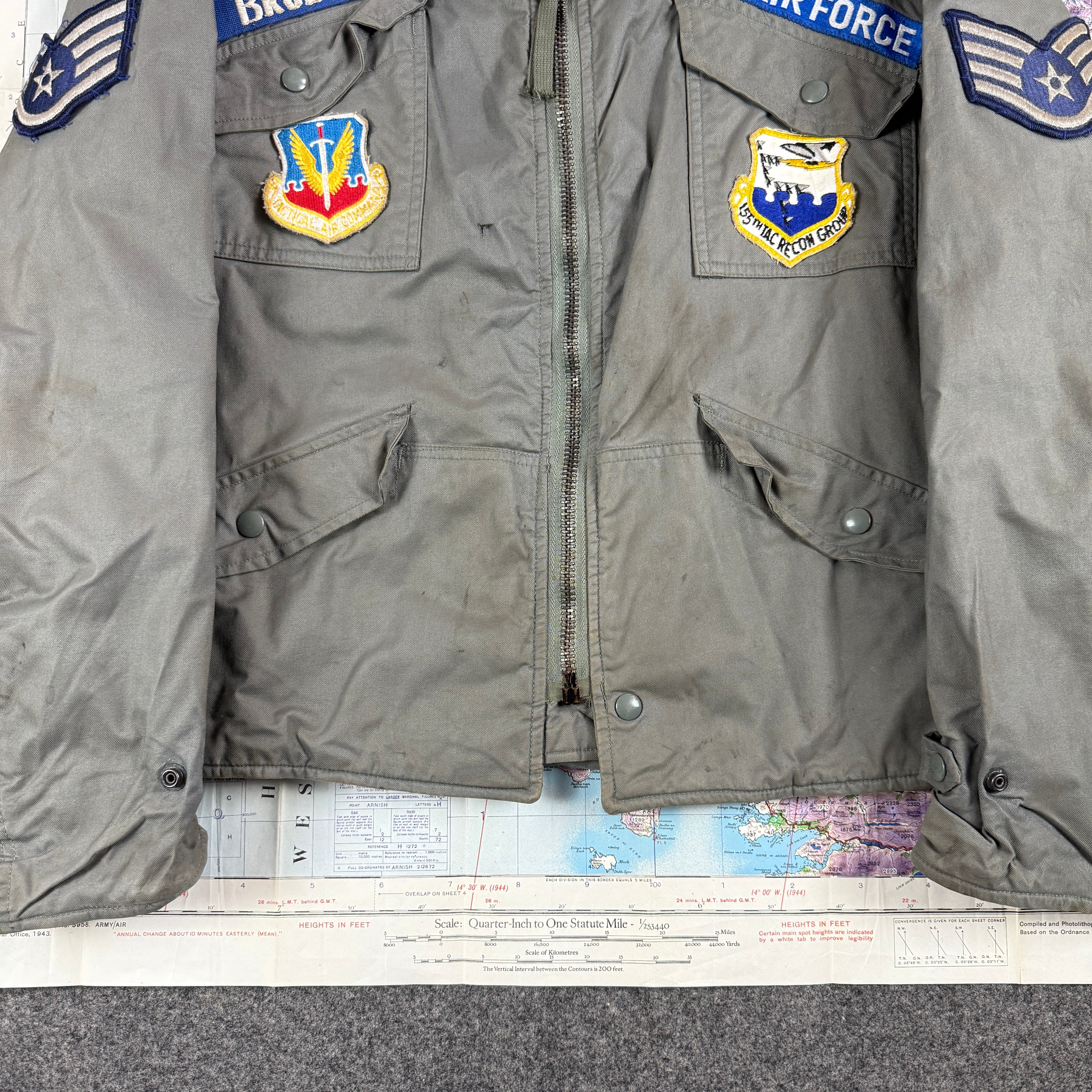 USAF CWU-7/P Mechanic Jacket Patched