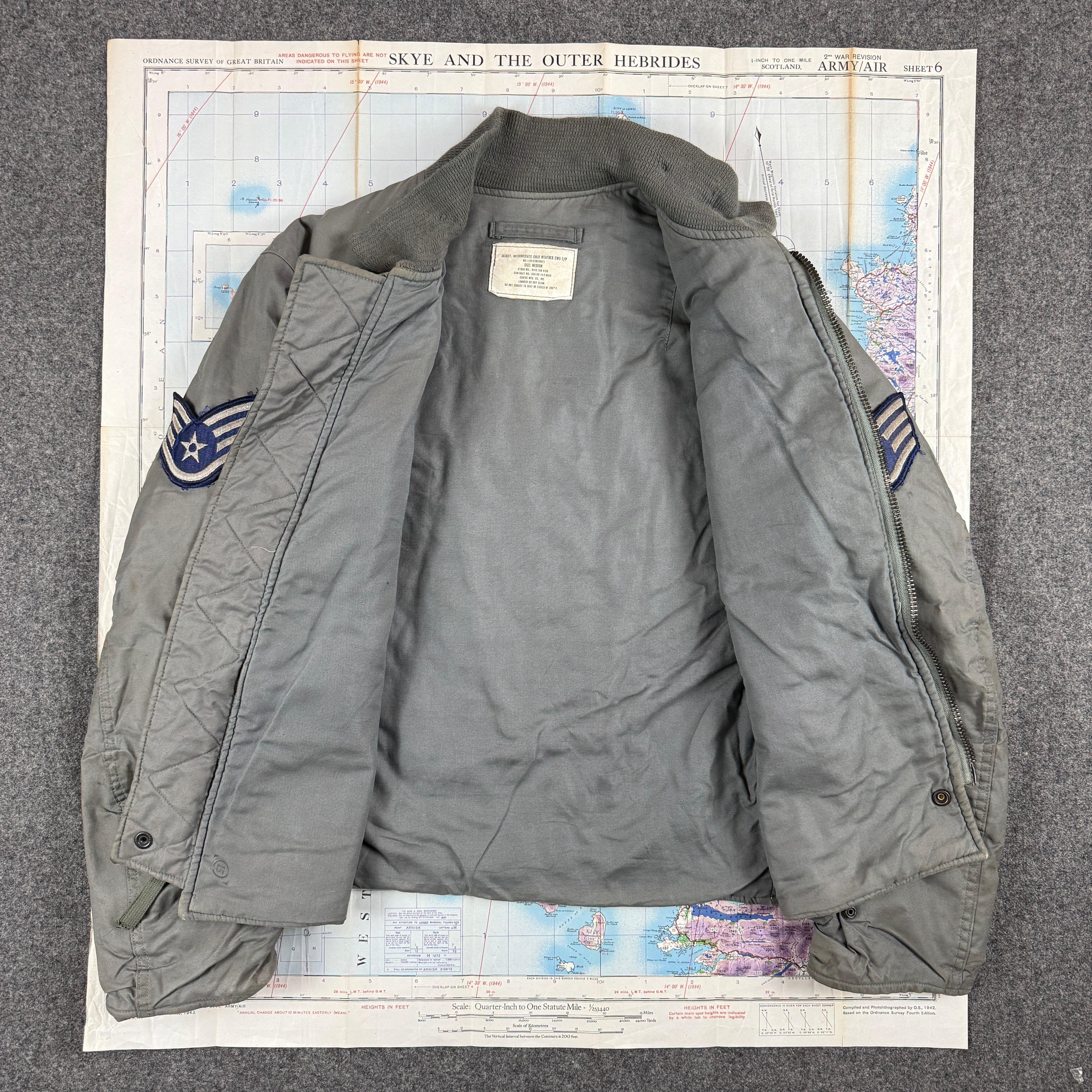 USAF CWU-7/P Mechanic Jacket Patched