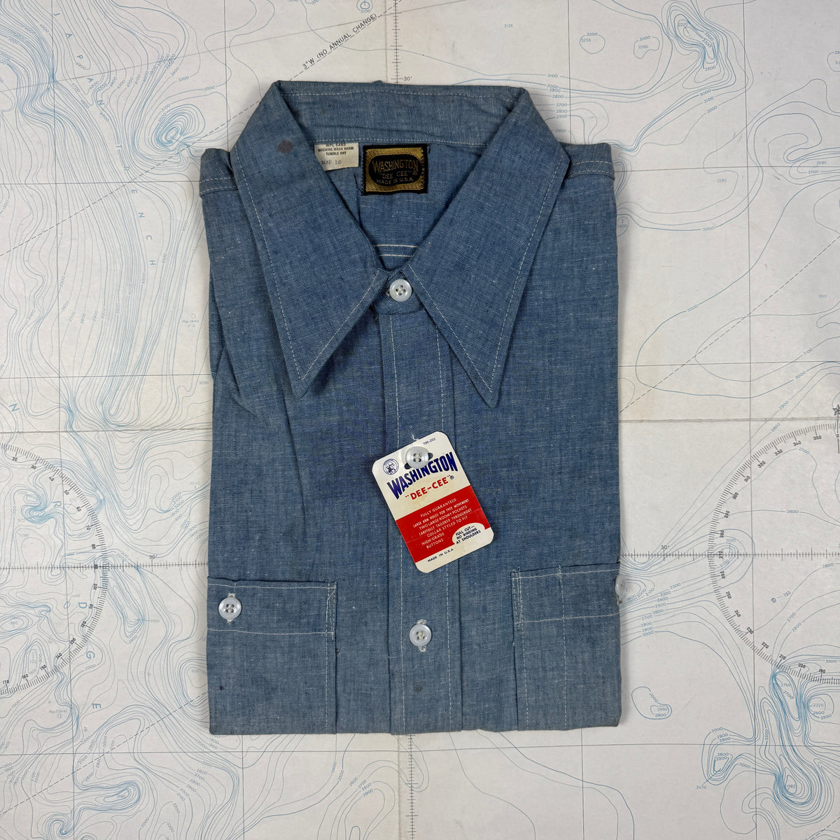 Washington Dee Cee 1960s Chambray Shirt - Deadstock