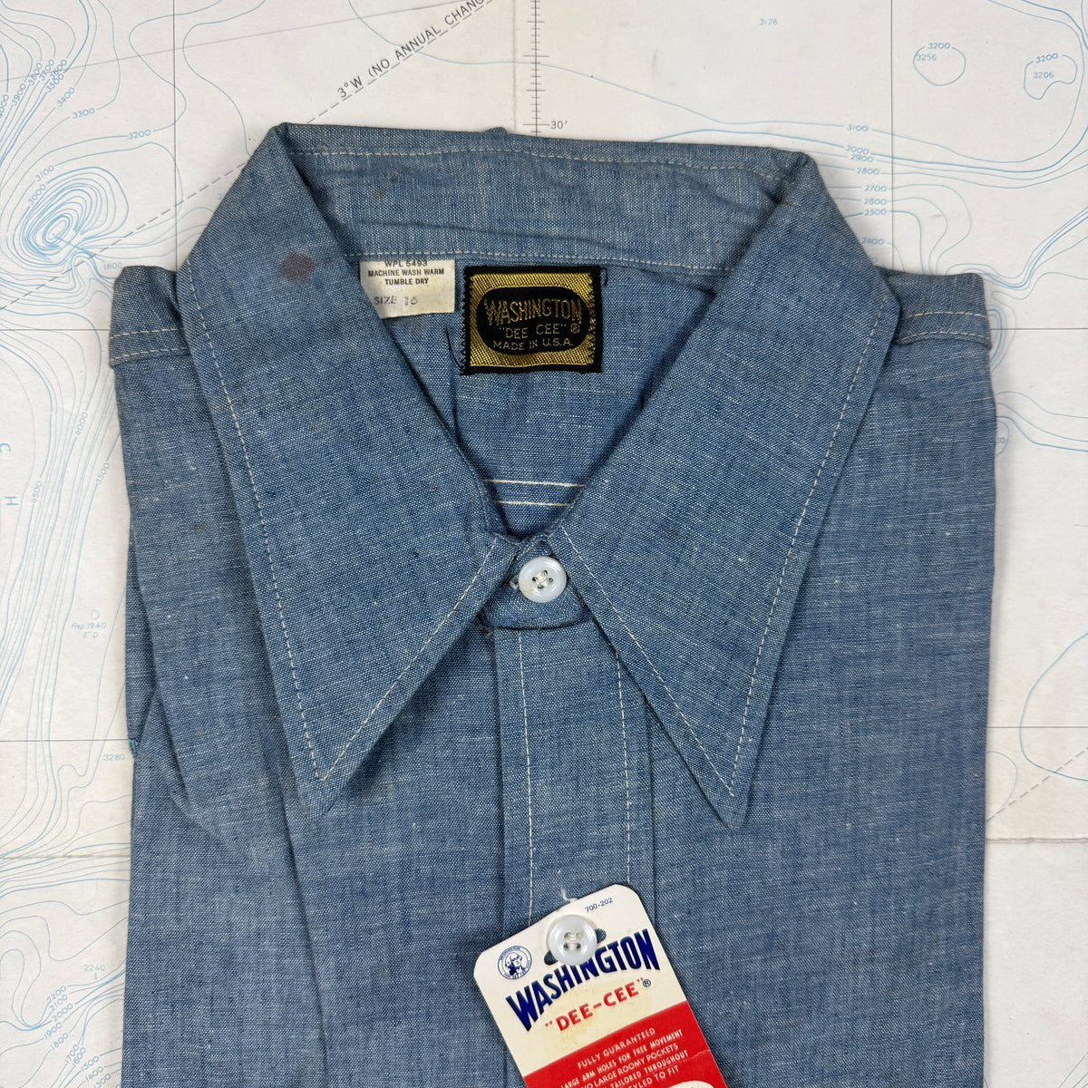 Washington Dee Cee 1960s Chambray Shirt - Deadstock