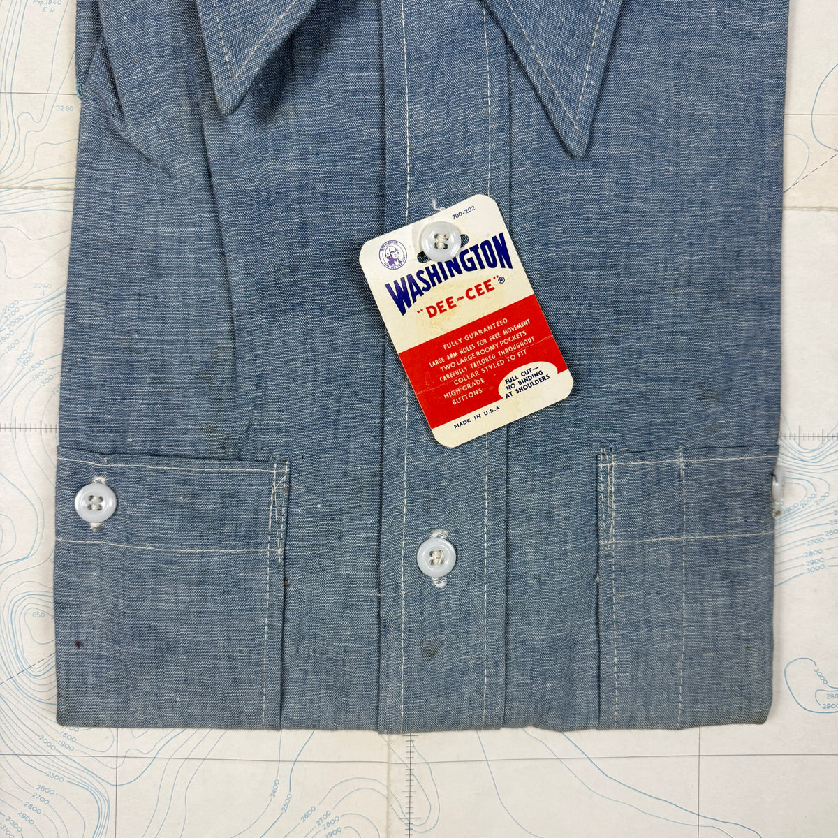 Washington Dee Cee 1960s Chambray Shirt - Deadstock
