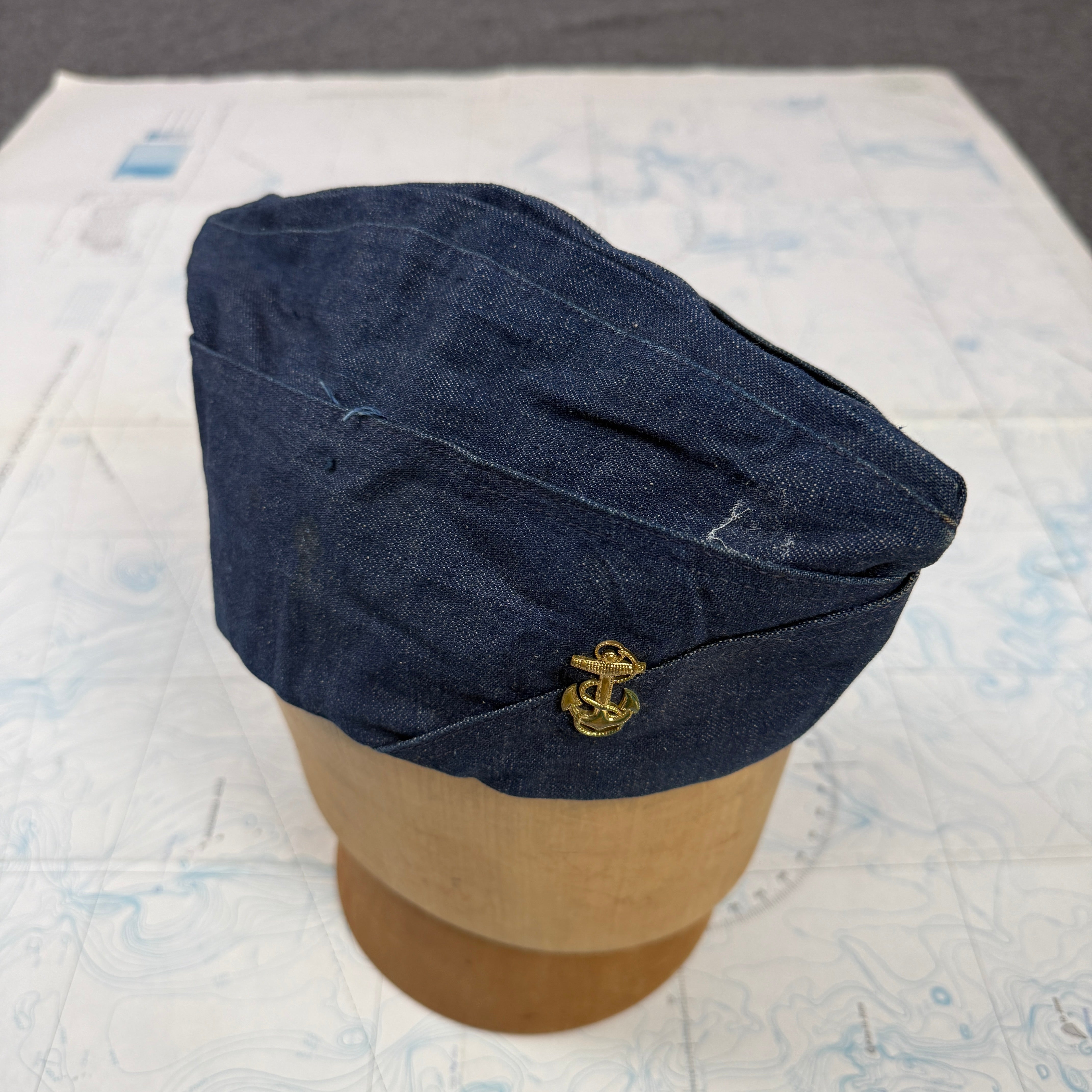 US Navy Merchant Marine Academy Denim Garrison Cap