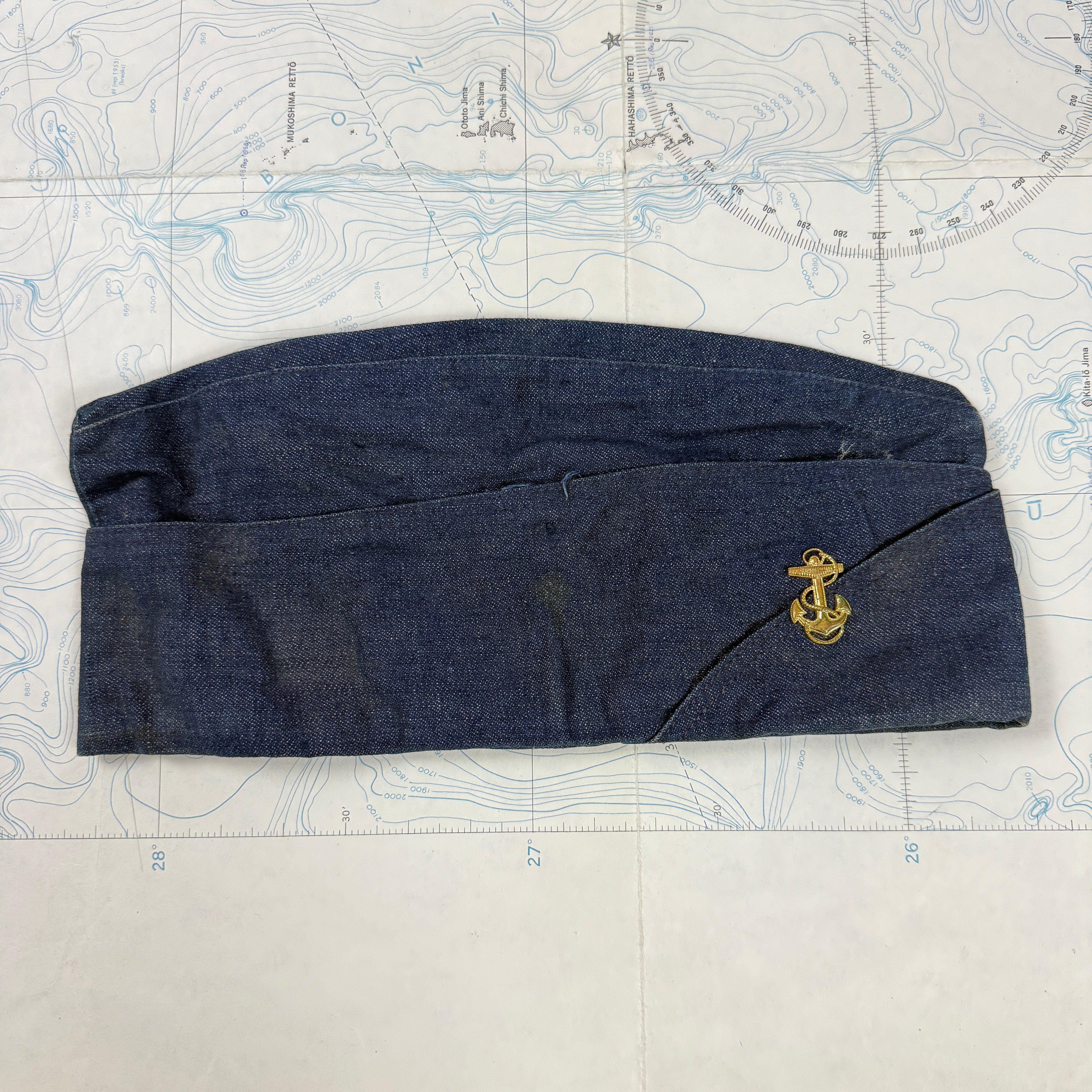 US Navy Merchant Marine Academy Denim Garrison Cap