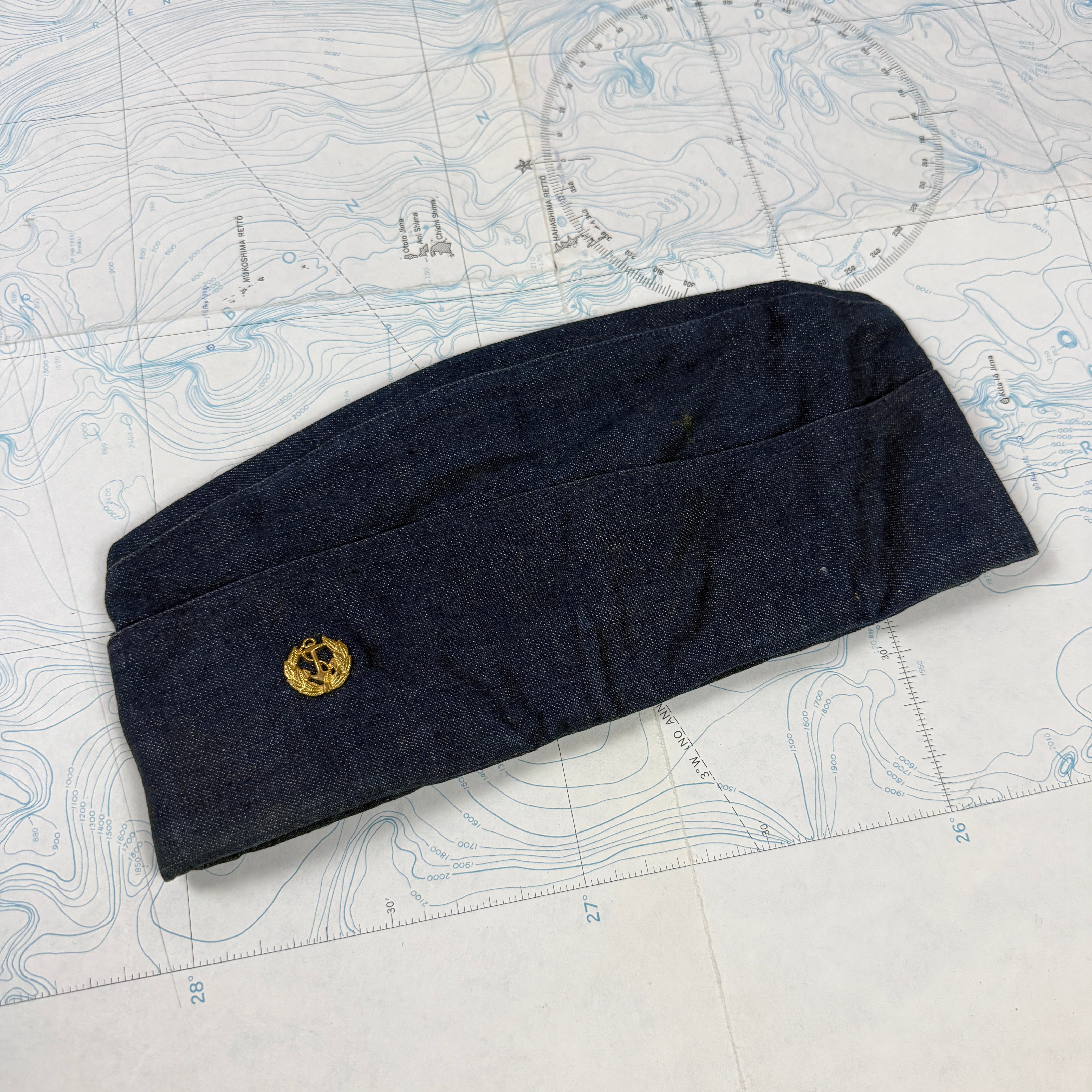 US Navy Merchant Marine Academy Denim Garrison Cap