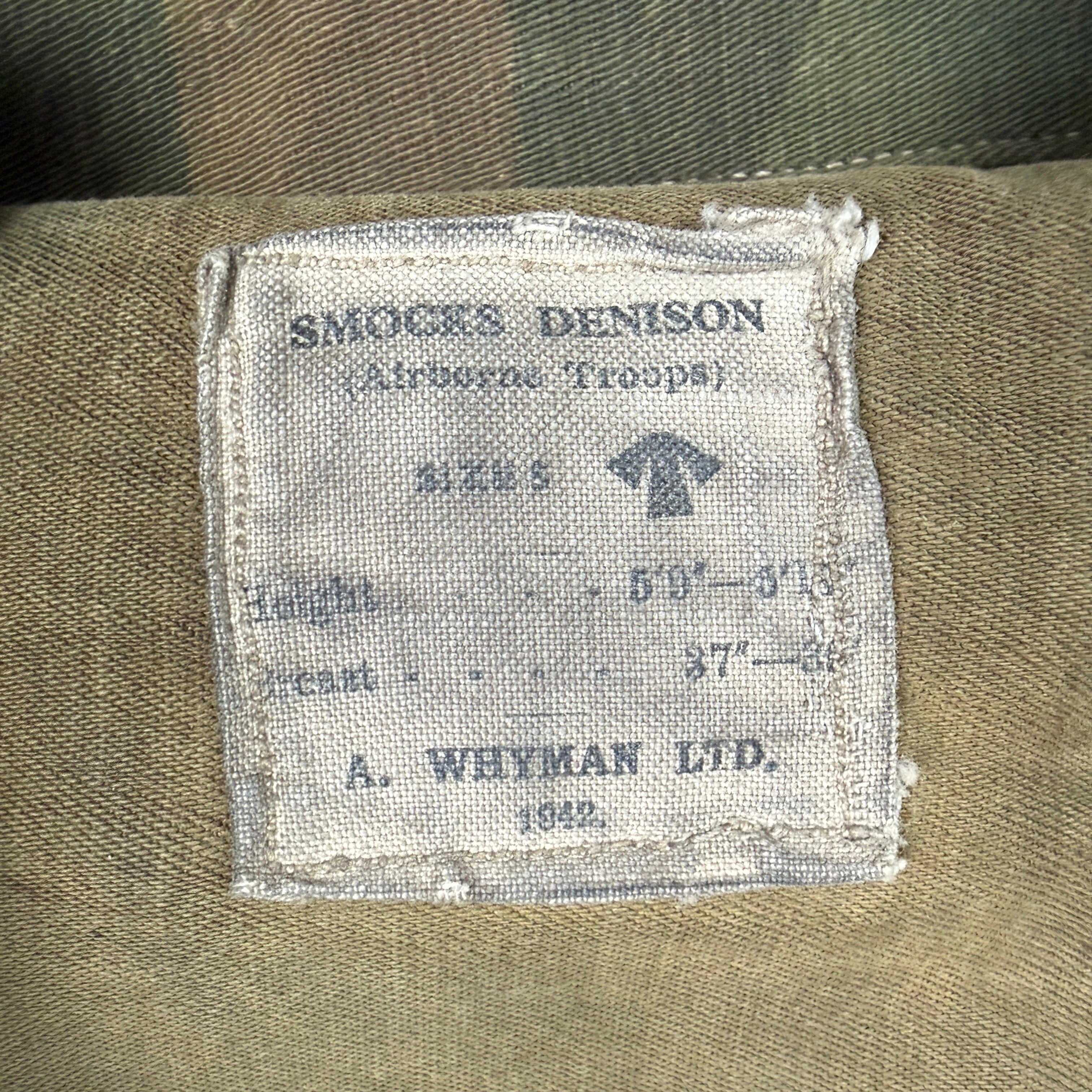 British Army 1942 Denison Smock First Pattern