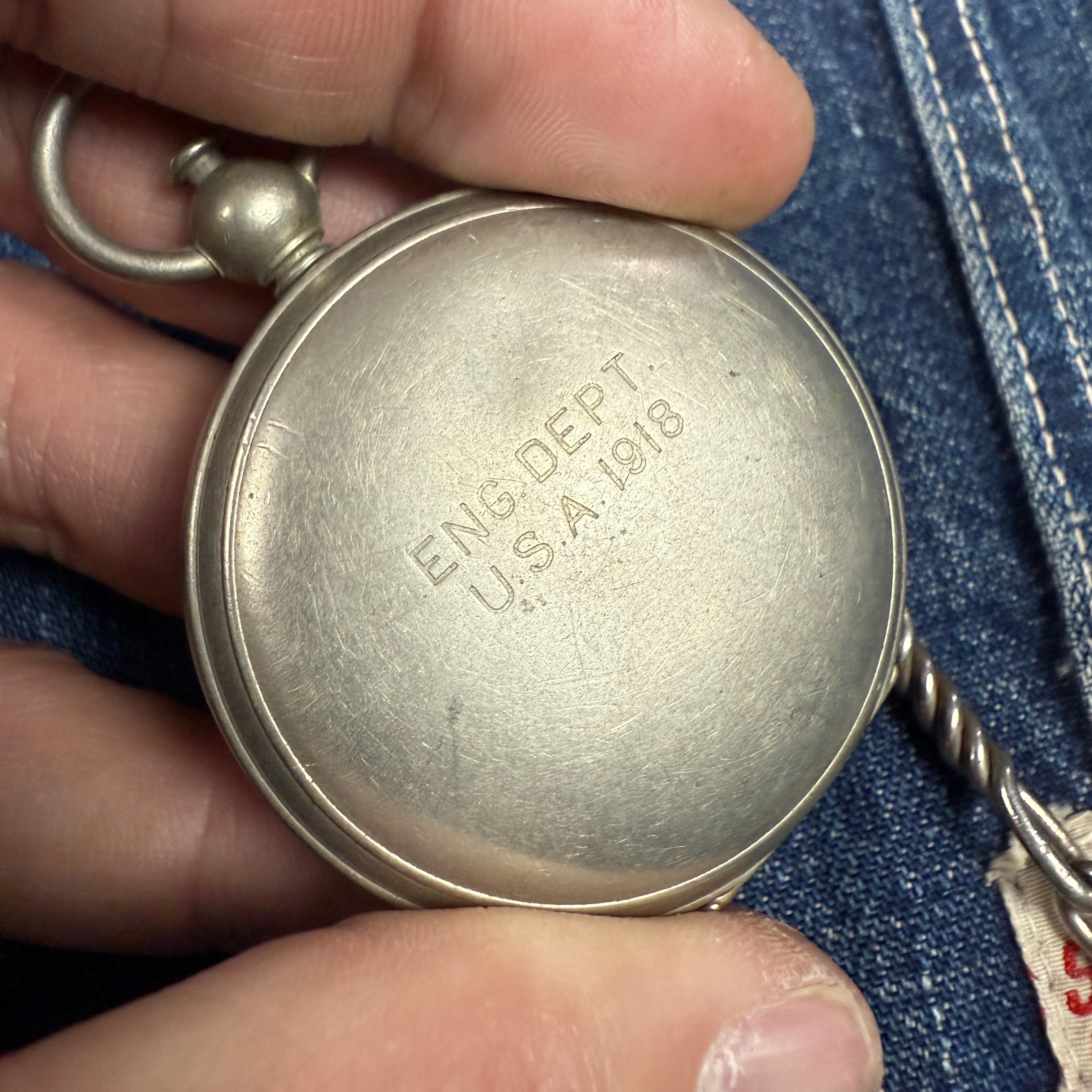 US Army WW1 Compass & Portrait Fob