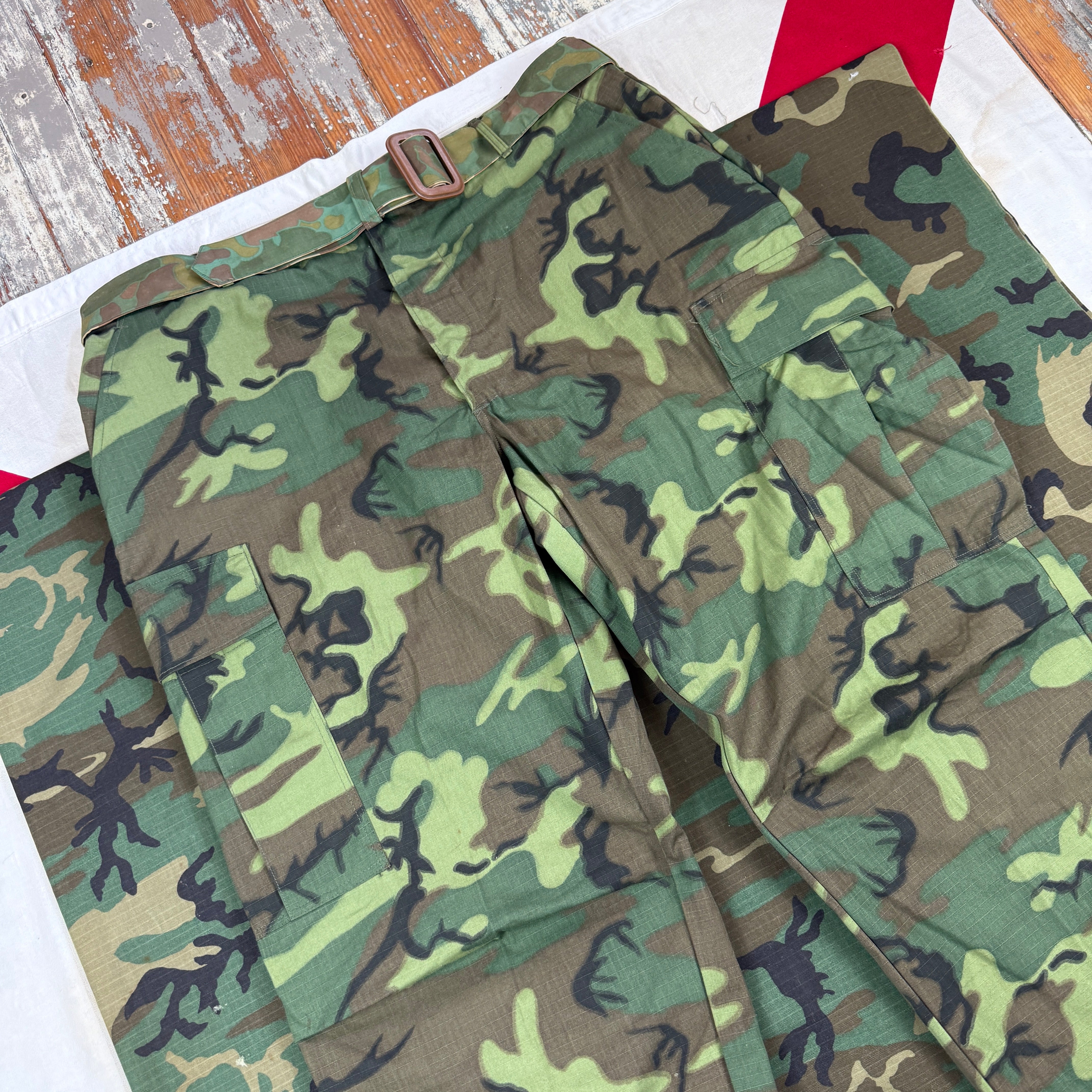 ERDL Jungle Pants 1968 & Custom Belt - Mint Condition - Large Size