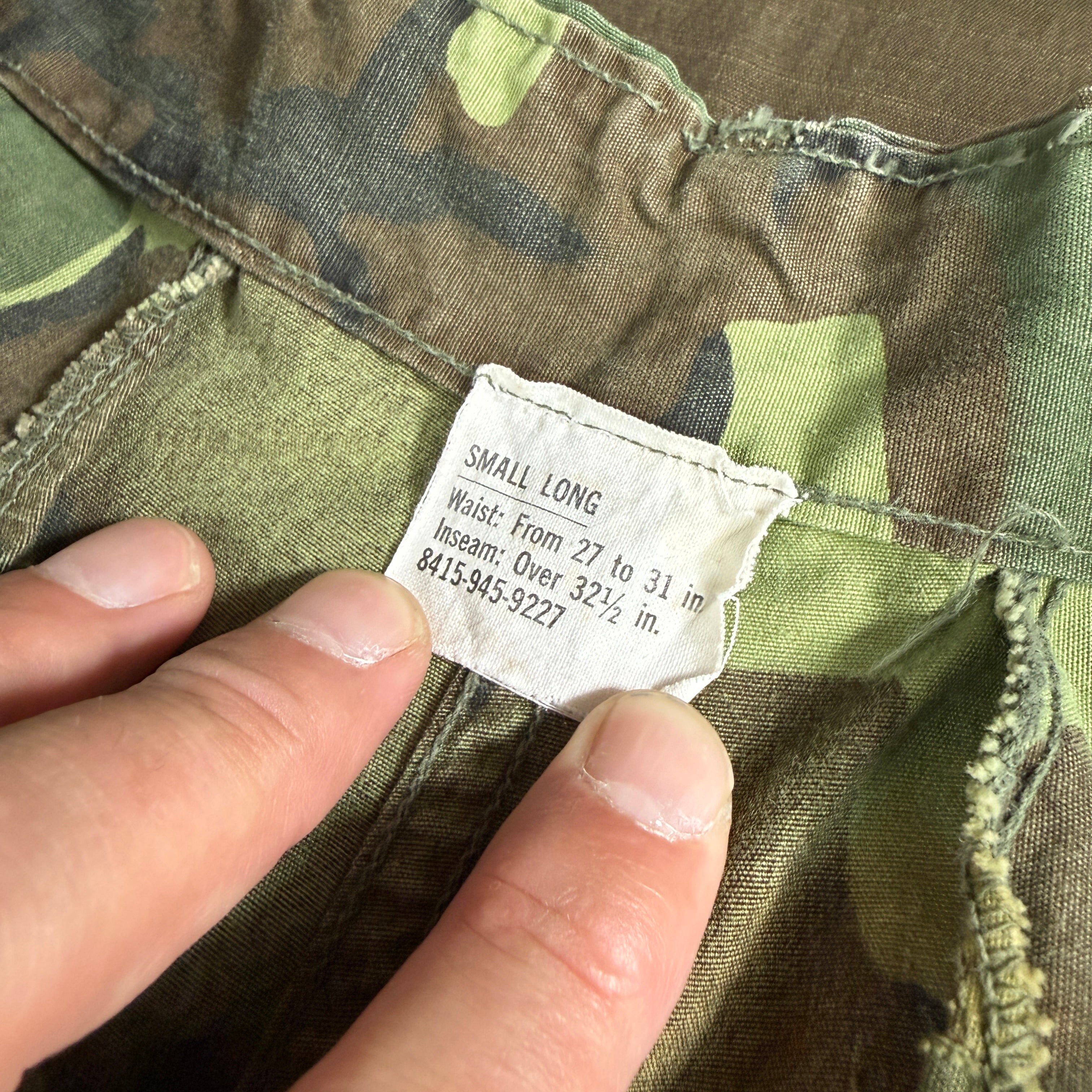 US Army 1967 ERDL "Non-Rip" Poplin Jungle Pants