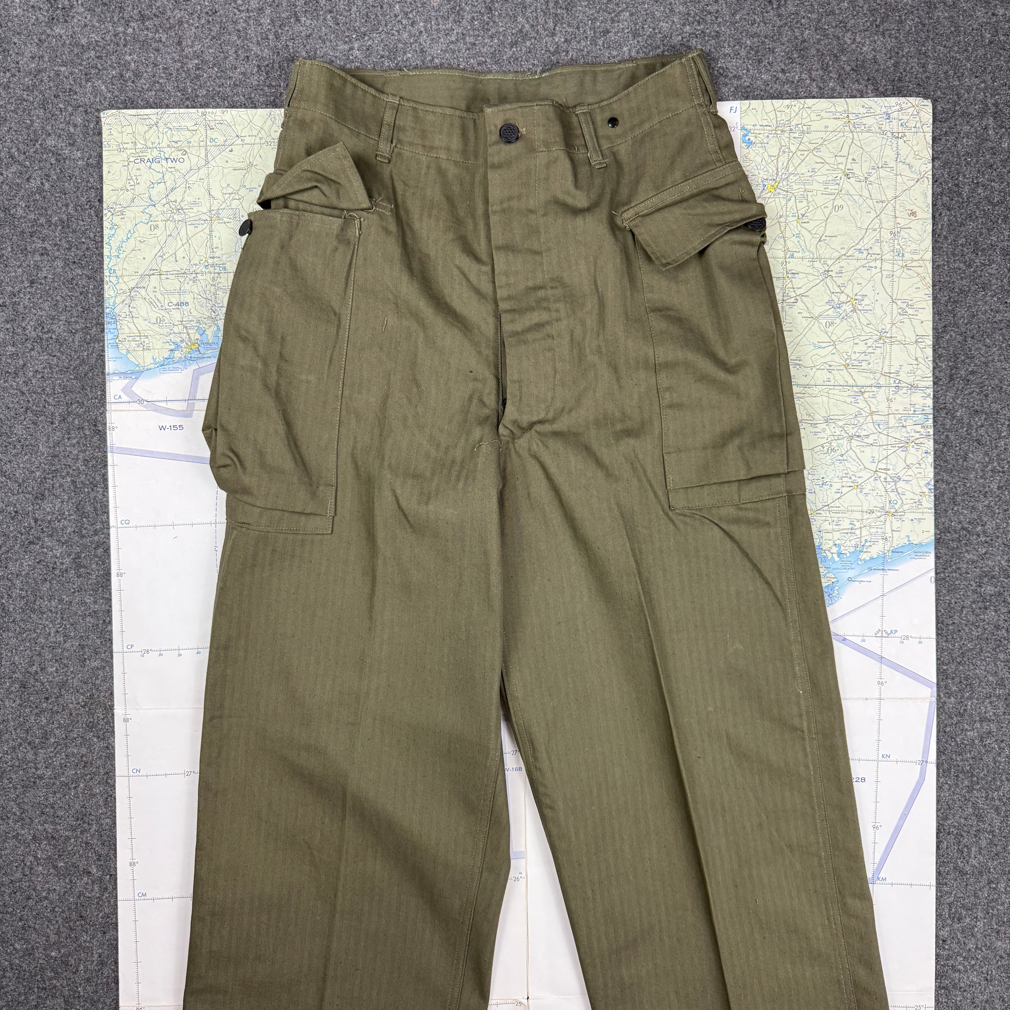 US Army WW2 P43 HBT Fatigue Pants - Deadstock
