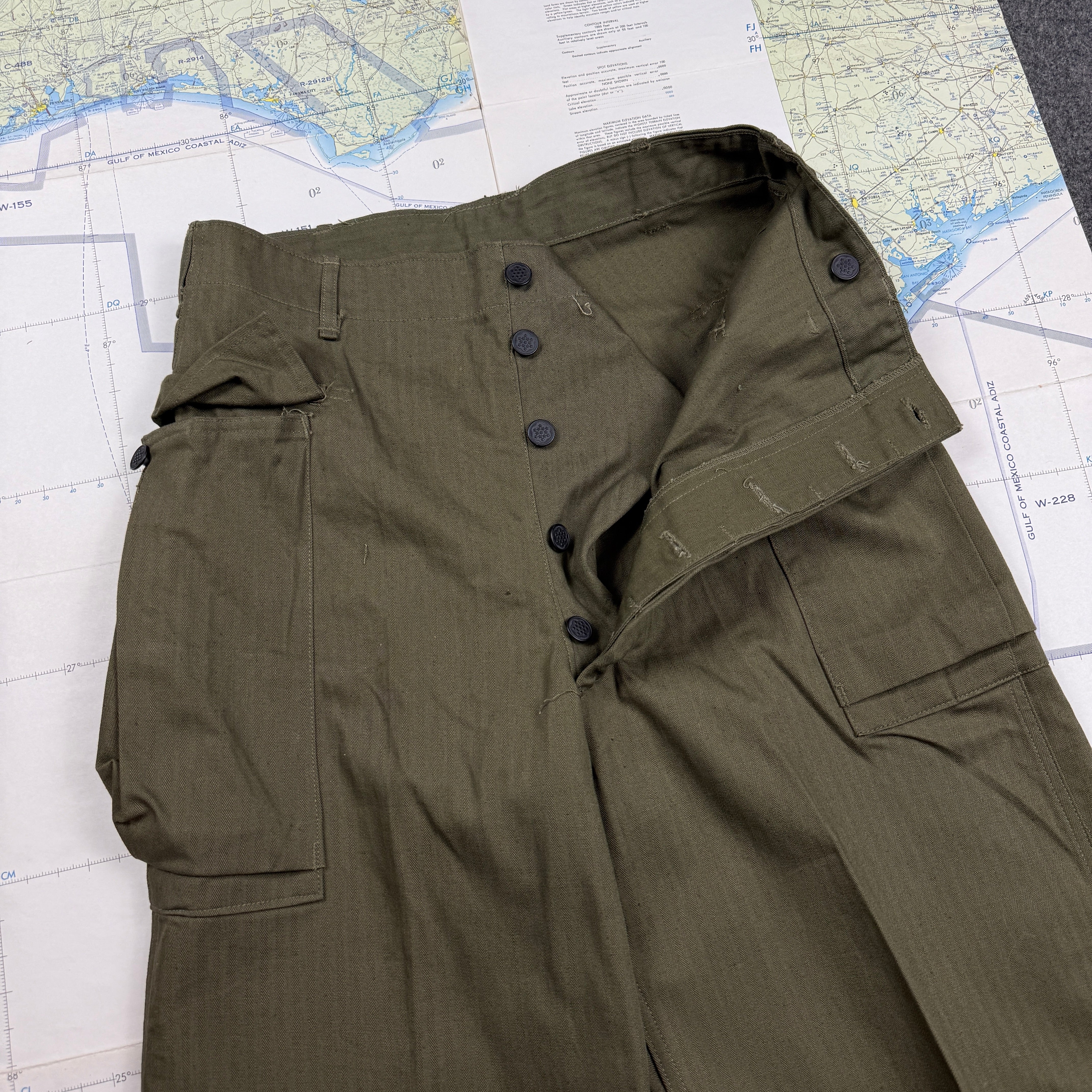 US Army WW2 P43 HBT Fatigue Pants - Deadstock