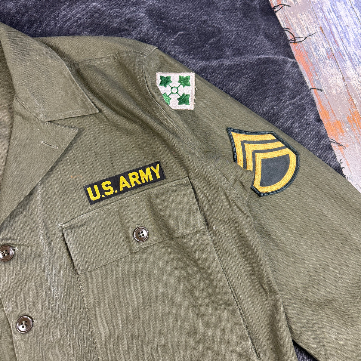 US Army WW2 HBT Fatigue Shirt - Mint Condition