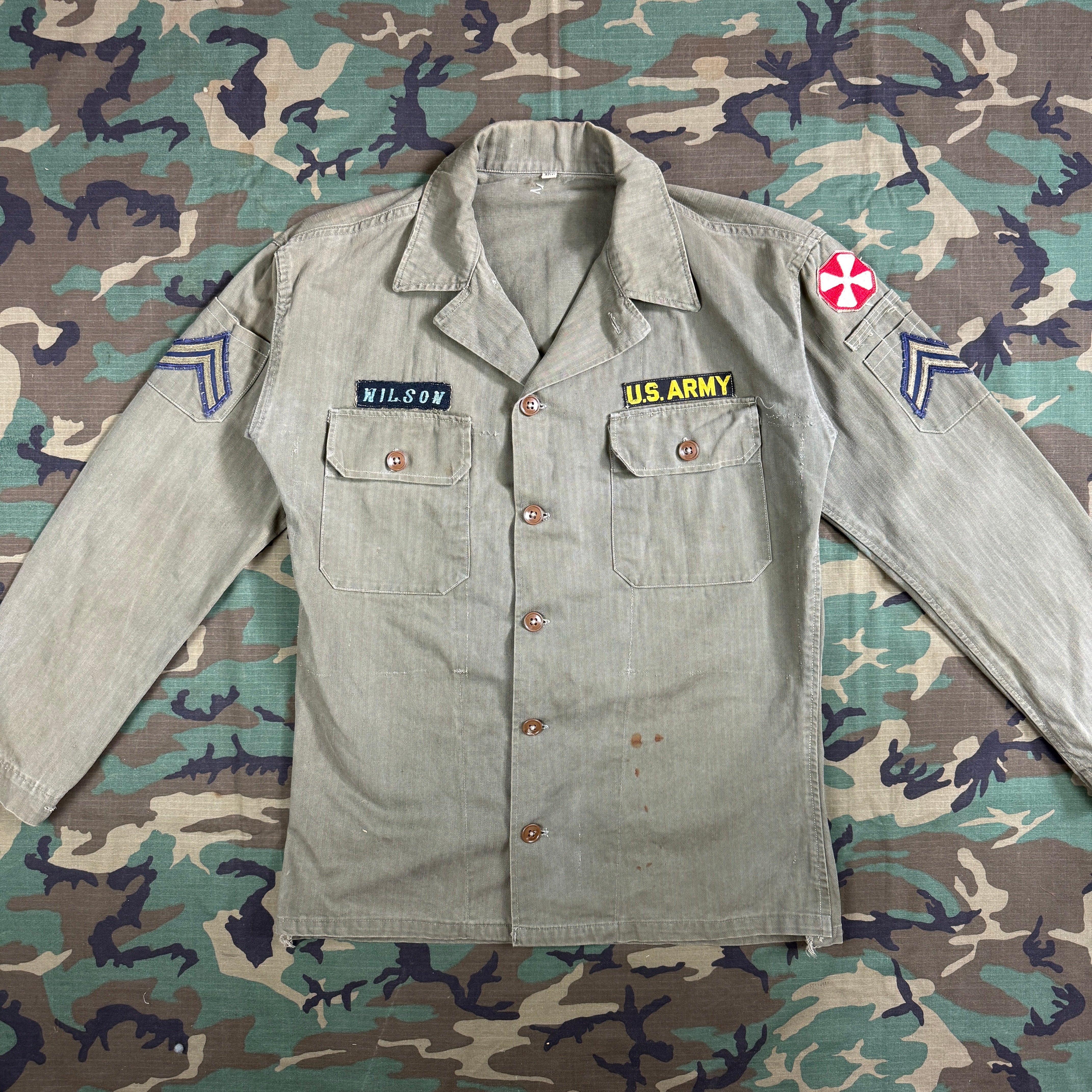 US Army Korean War HBT Shirt