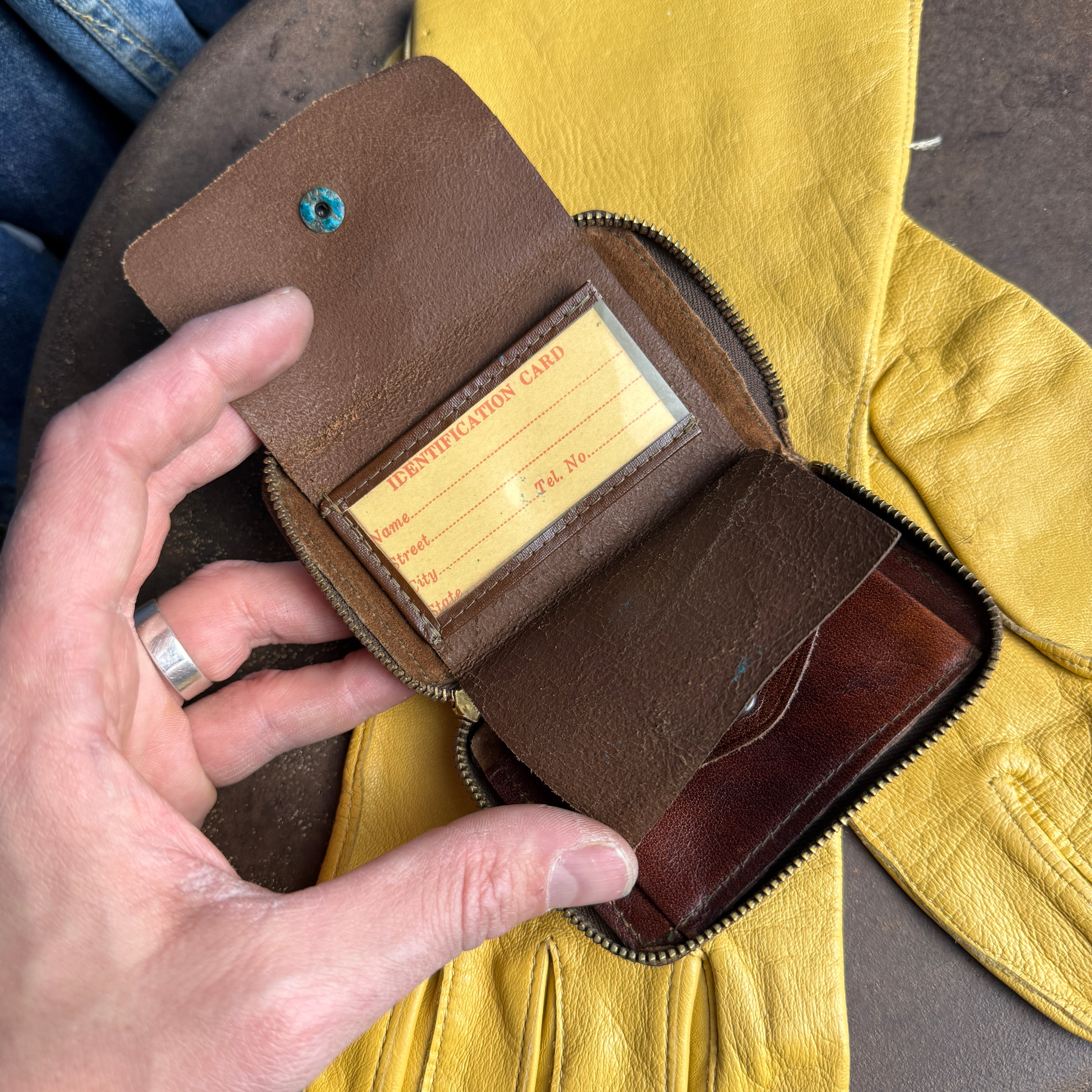 1930s/40s Heraldic Leather Wallet