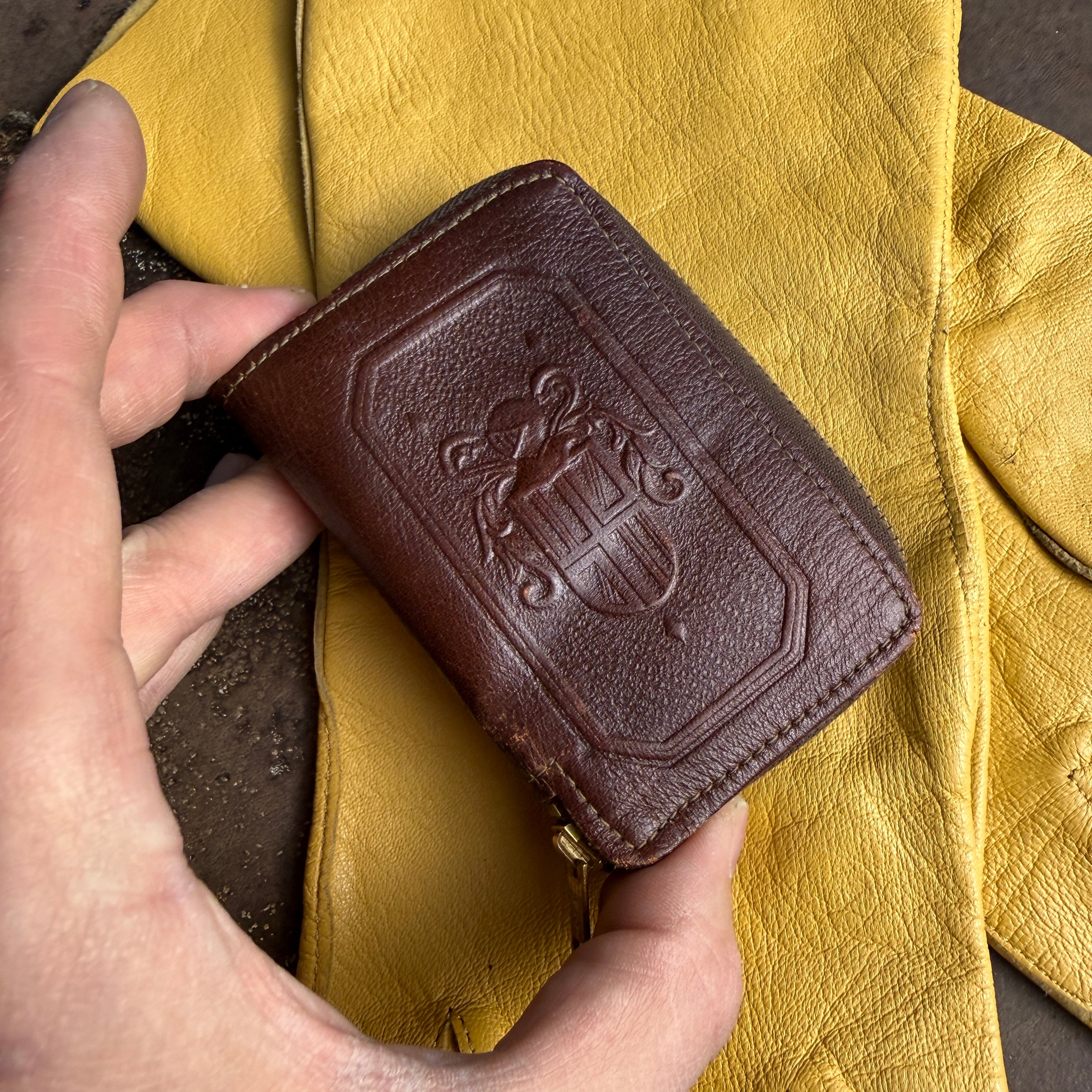 1930s/40s Heraldic Leather Wallet