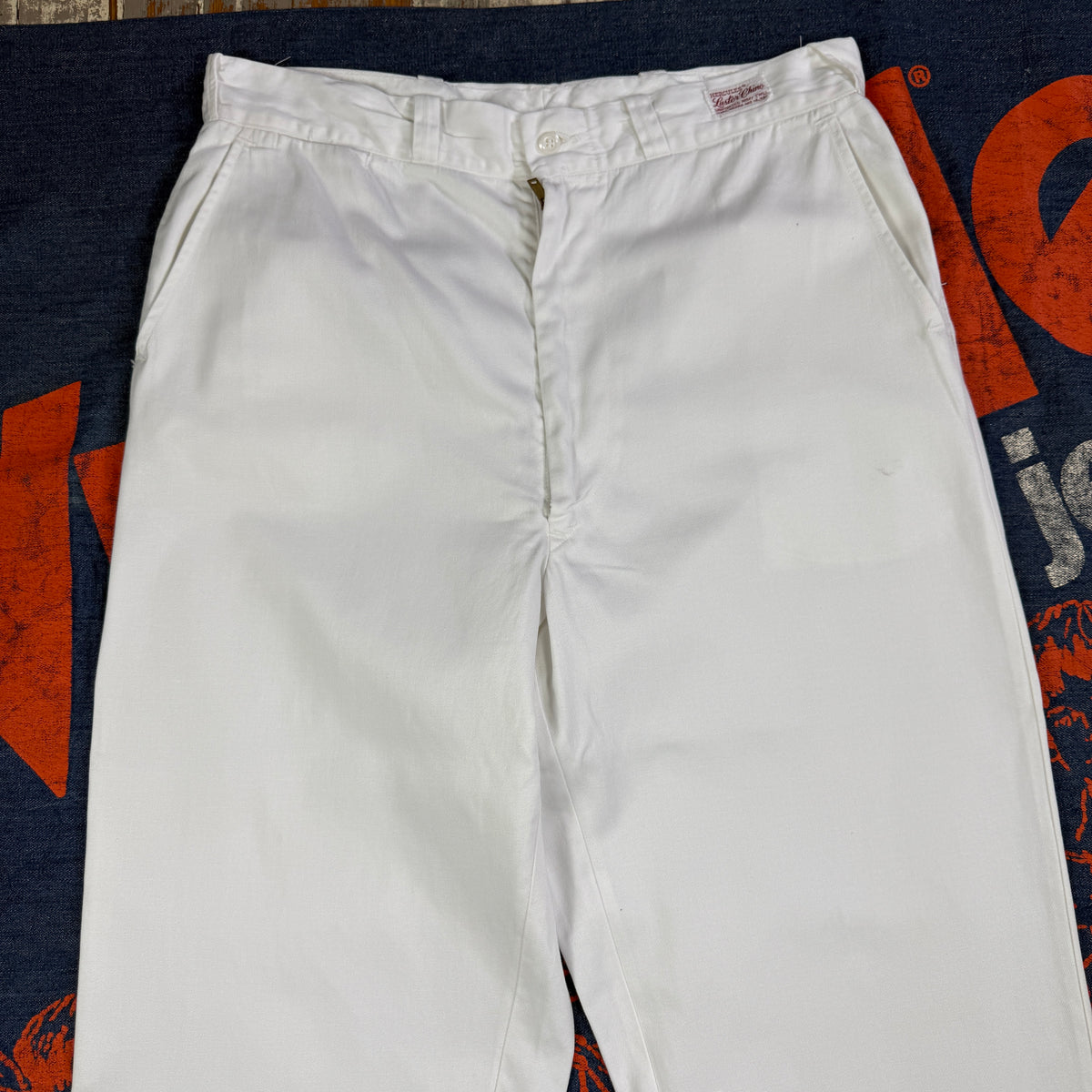 Hercules 1950s White Work Trousers - Size 34 - Excellent Condition