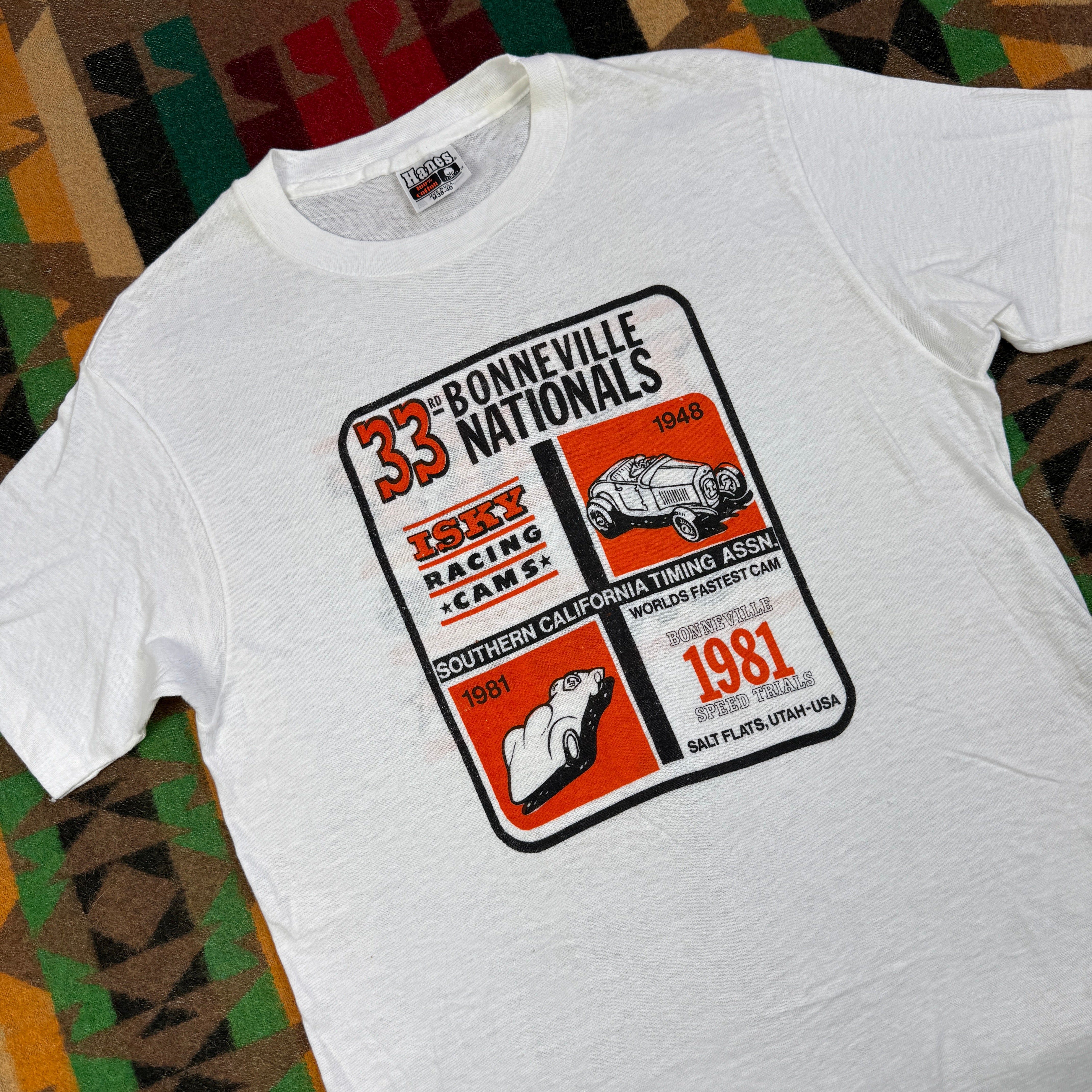 Bonneville Nationals Isky Cams 1981 T-shirt - Deadstock