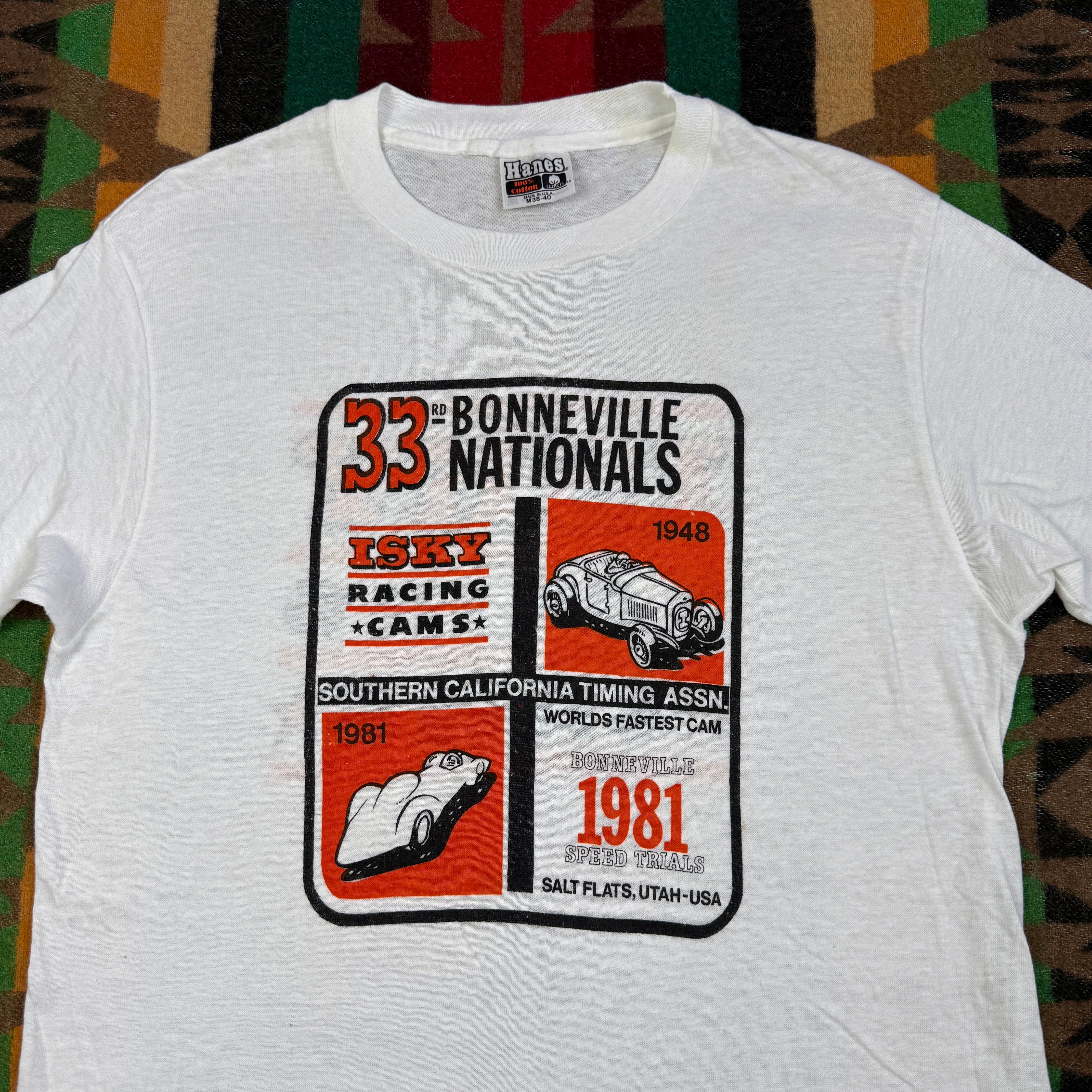 Bonneville Nationals Isky Cams 1981 T-shirt - Deadstock
