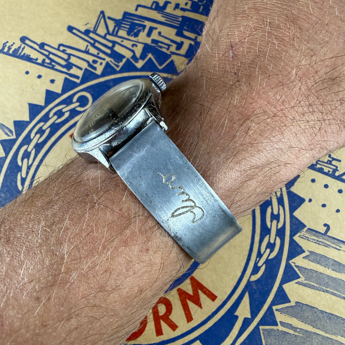 WW2 Iwo Jima Watch Band made from Japanese Aircraft Skin