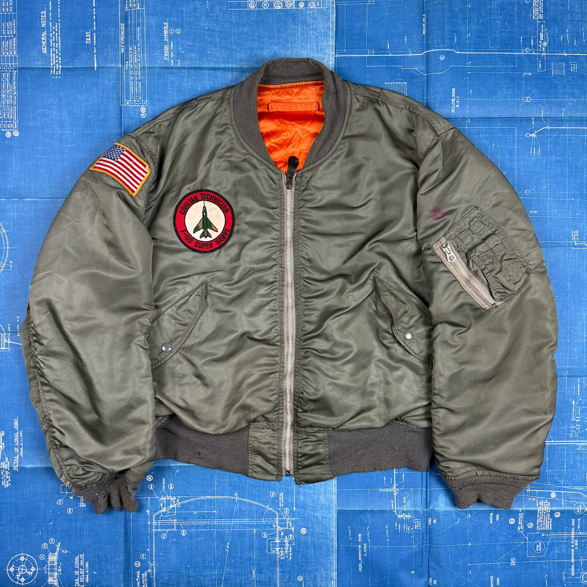 USAF 1973 L-2B Flight Jacket - Size XL