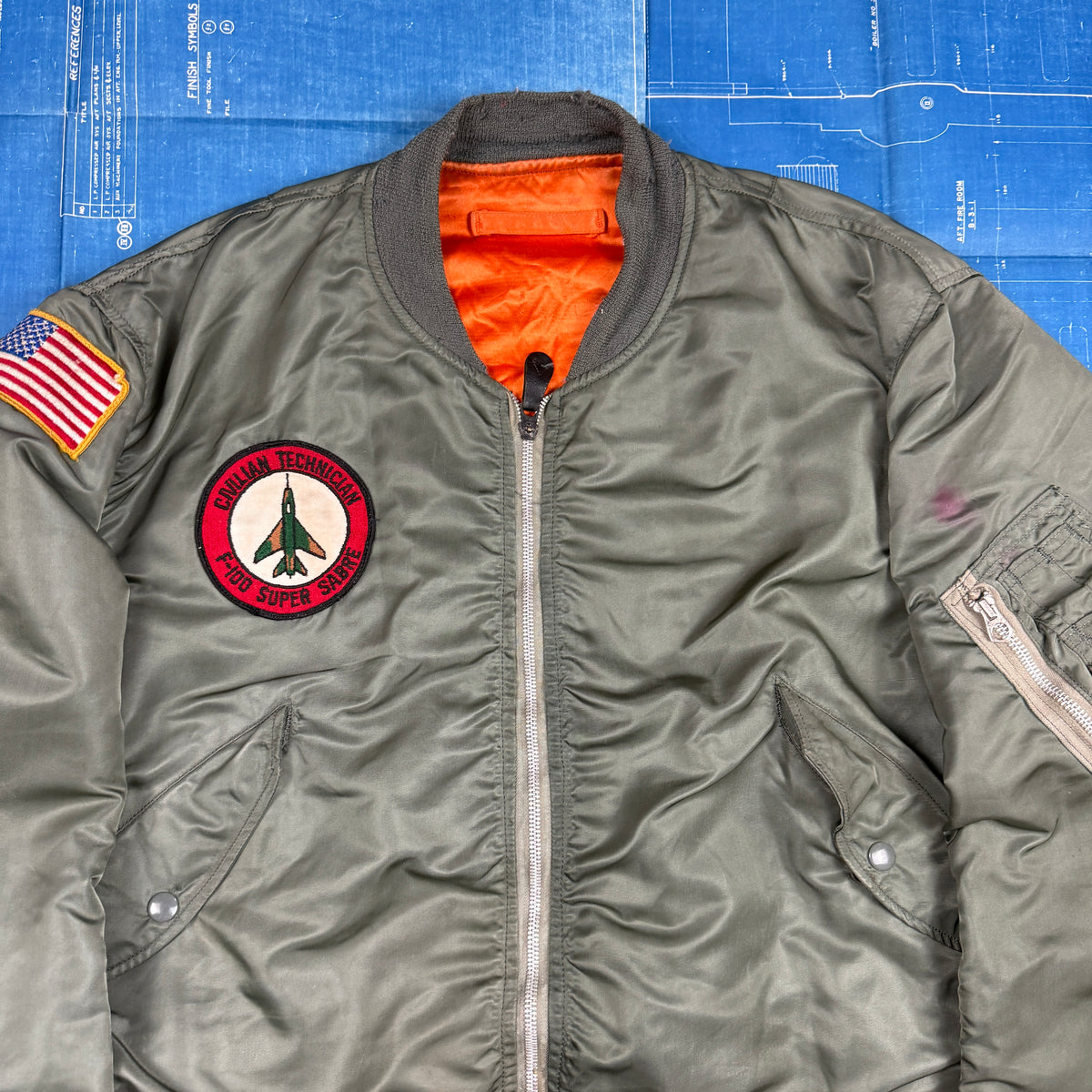 USAF 1973 L-2B Flight Jacket - Size XL