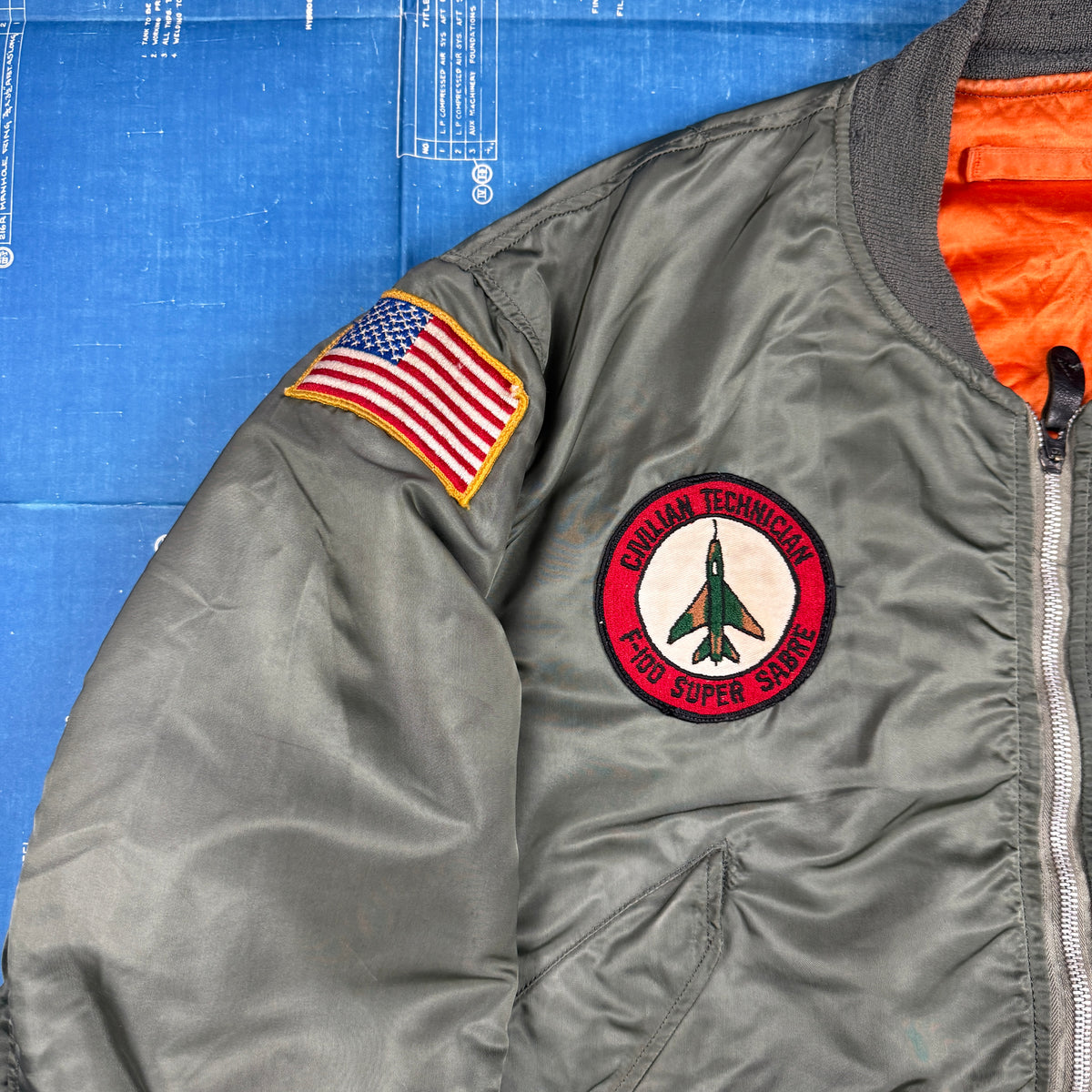 USAF 1973 L-2B Flight Jacket - Size XL