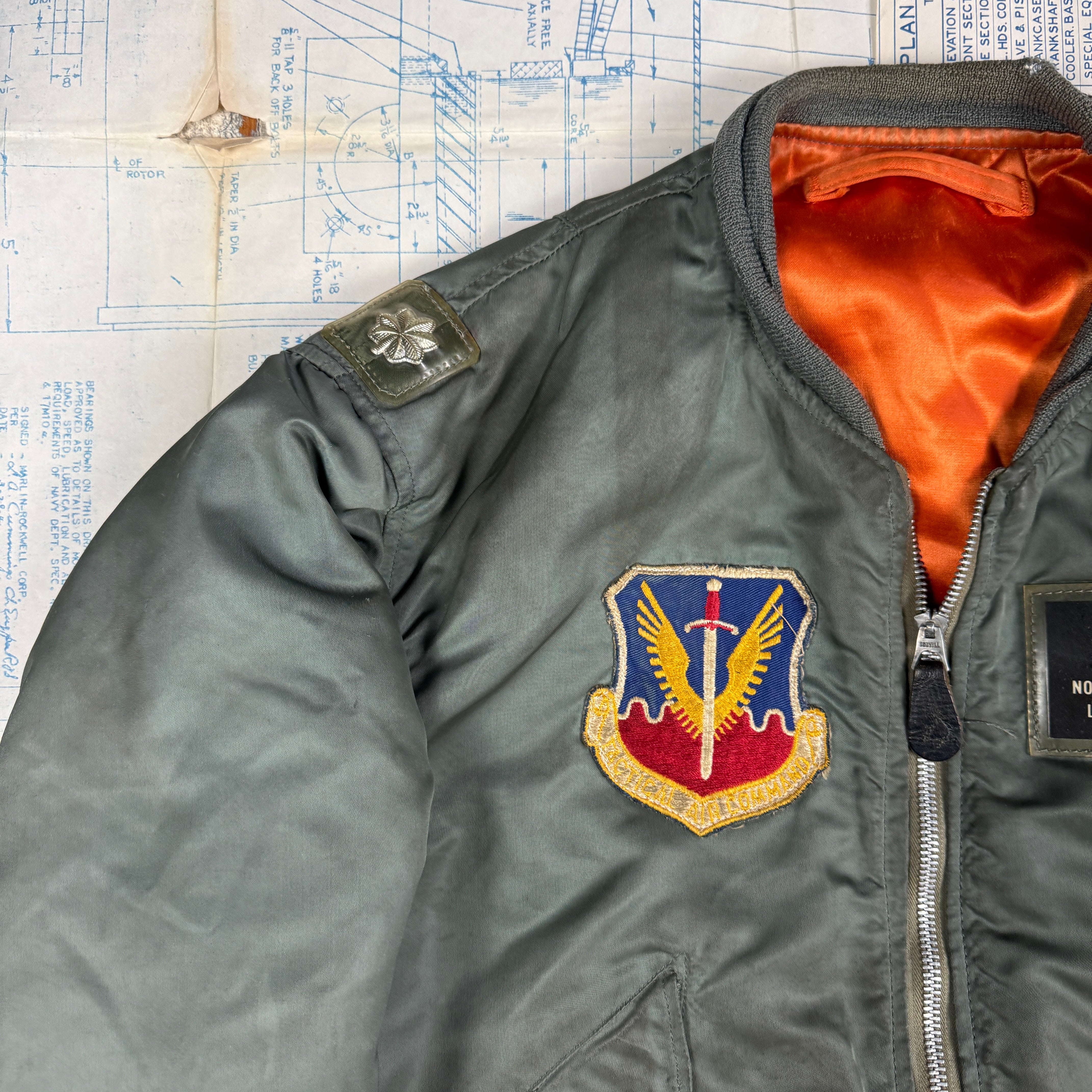 USAF 1975 L-2B Flight Jacket - Patched & Named.