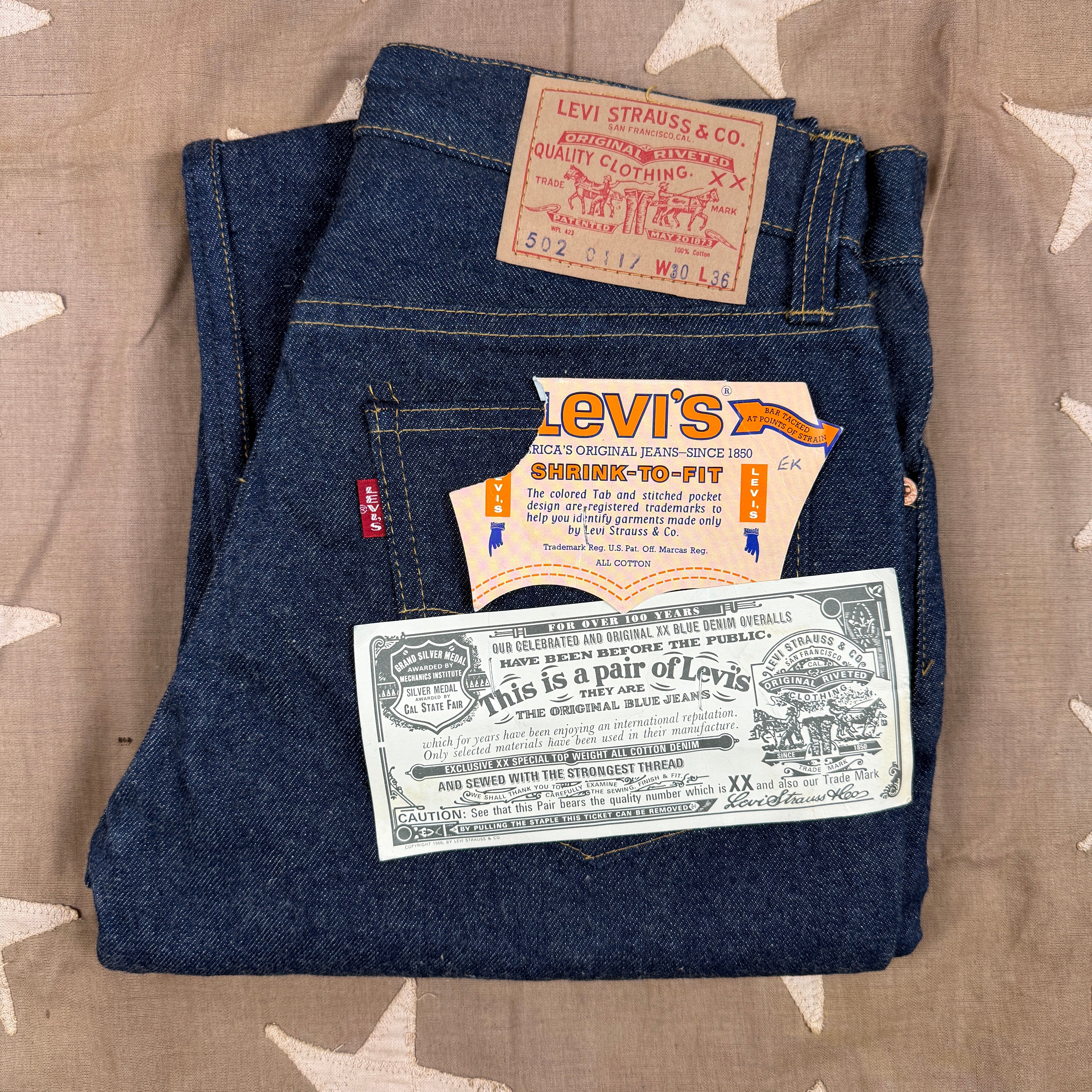 Levis 1960s Big E 502 - Deadstock