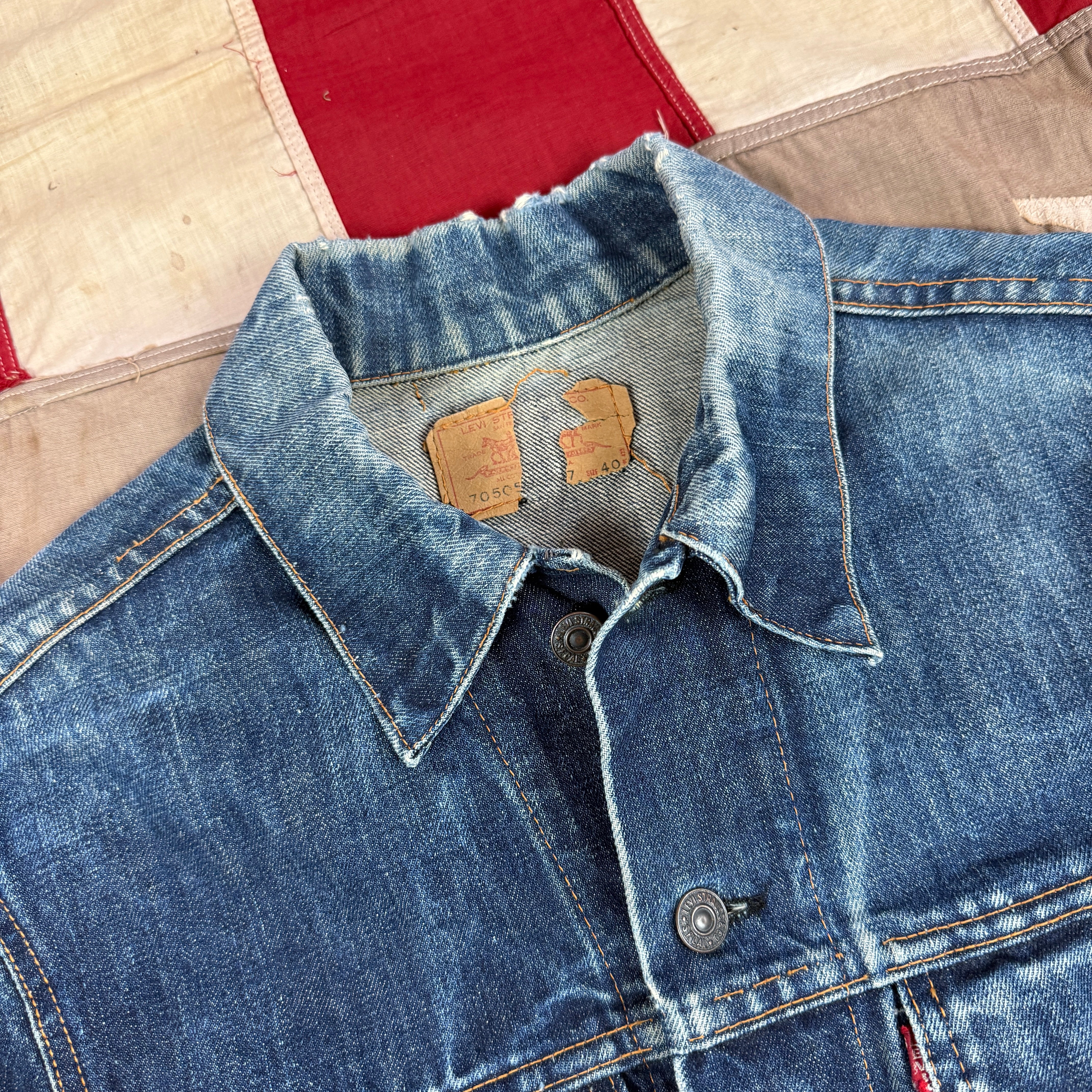 Levi's "Big E" 70505 1960s Denim Jacket - Size 40