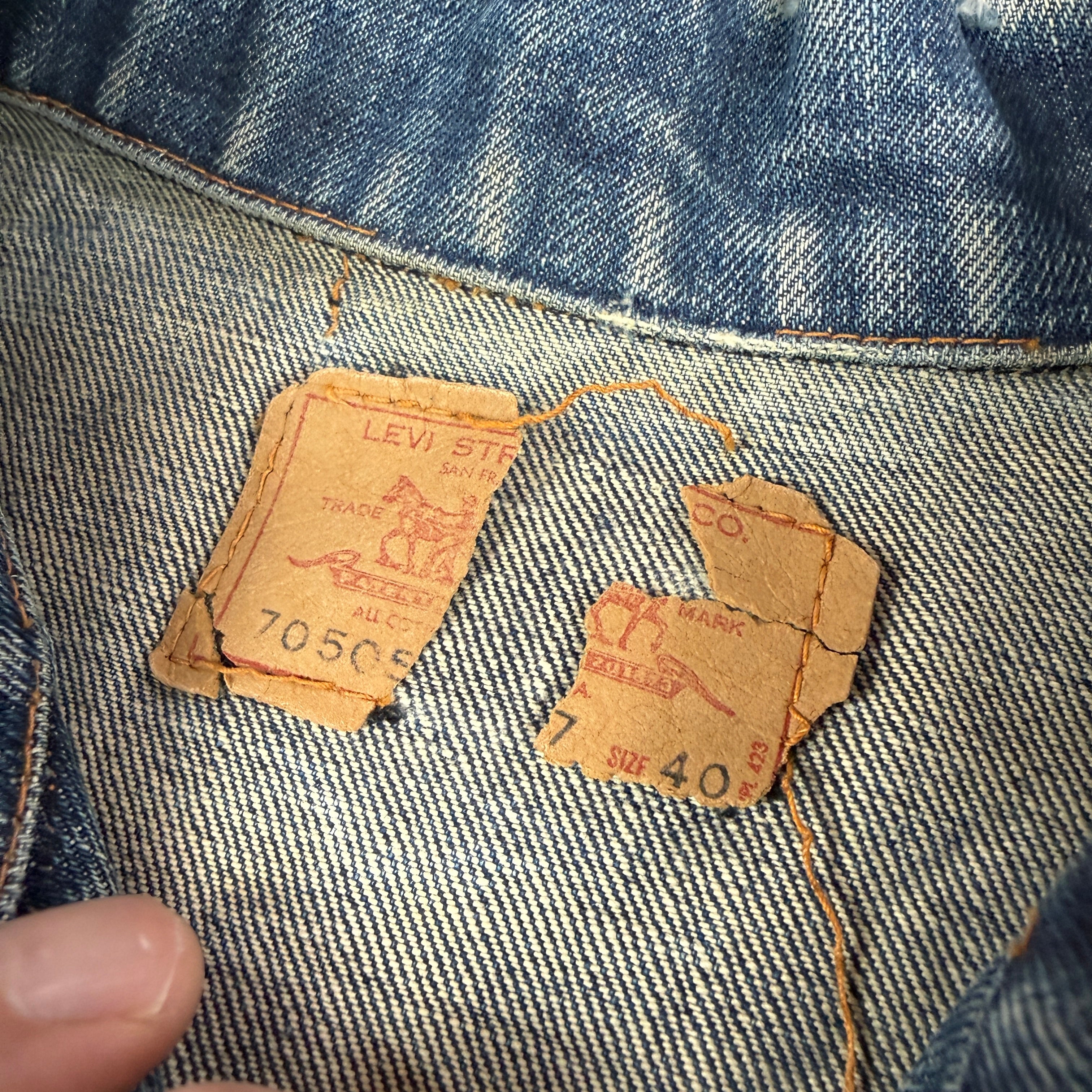 Levi's "Big E" 70505 1960s Denim Jacket - Size 40
