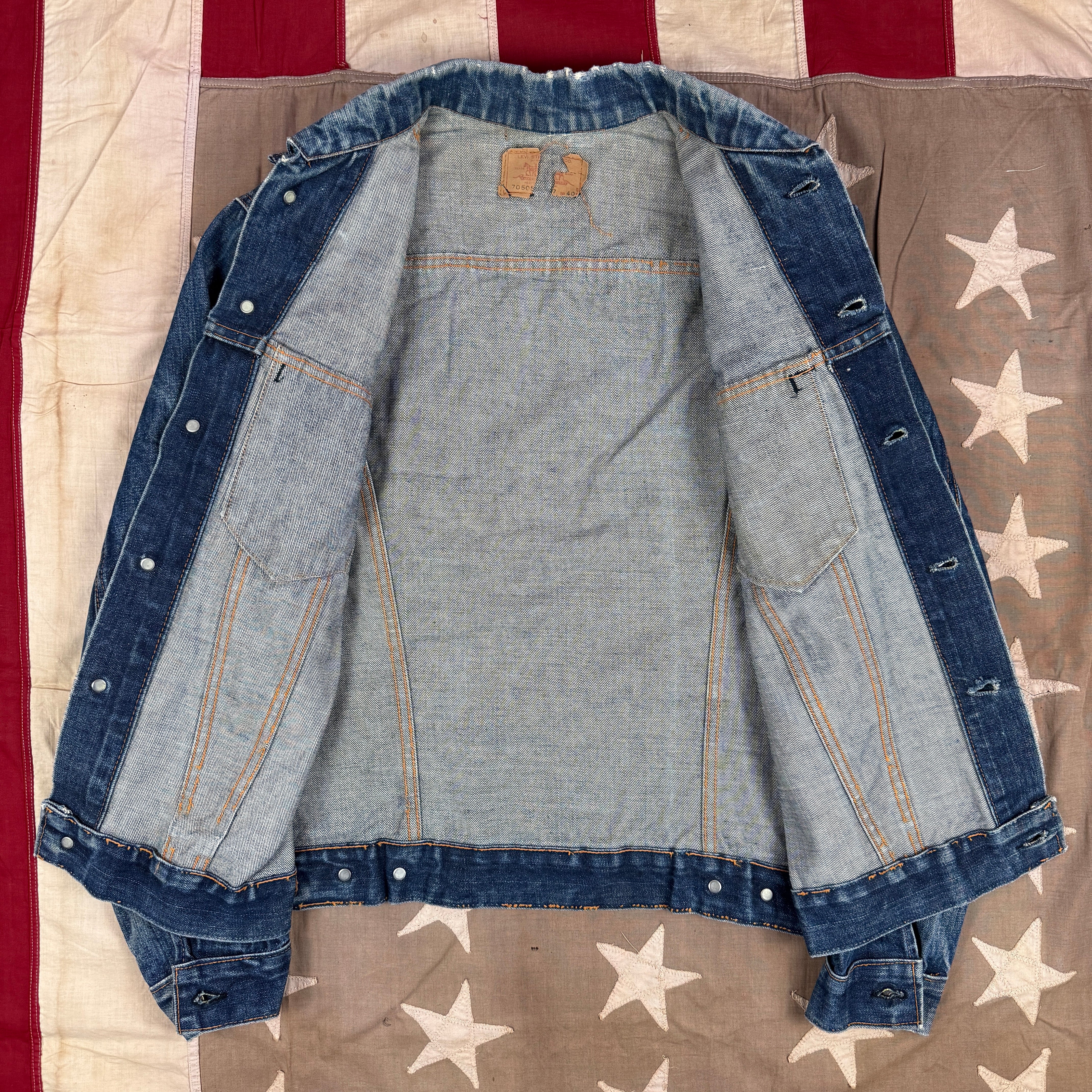 Levi's "Big E" 70505 1960s Denim Jacket - Size 40