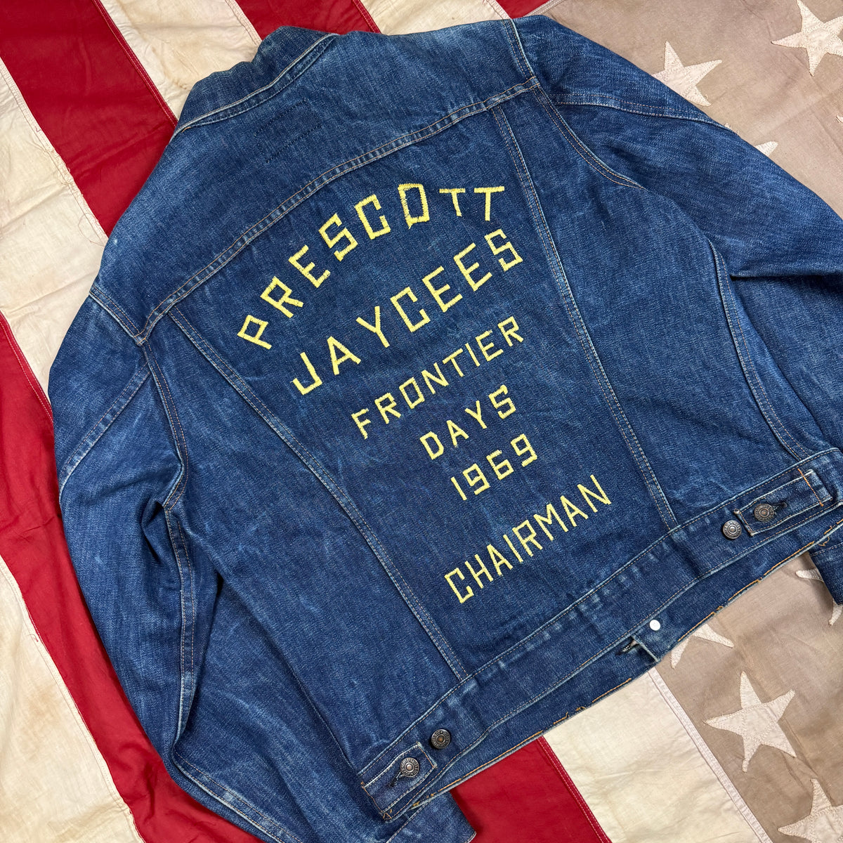 Levi's "Big E" 70505 1960s Rodeo Embroidered Denim Jacket - Size 46