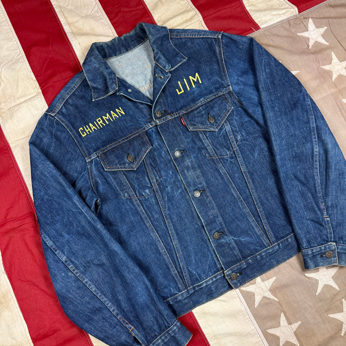 Levi's "Big E" 70505 1960s Rodeo Embroidered Denim Jacket - Size 46