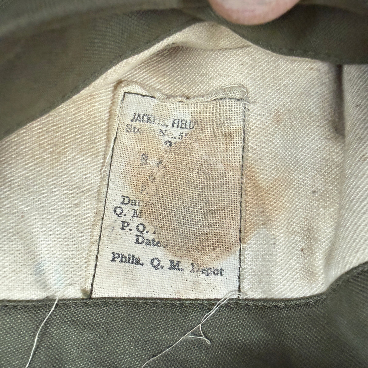 US Army M-1943 Field Jacket Rare '370B' 1st Pattern