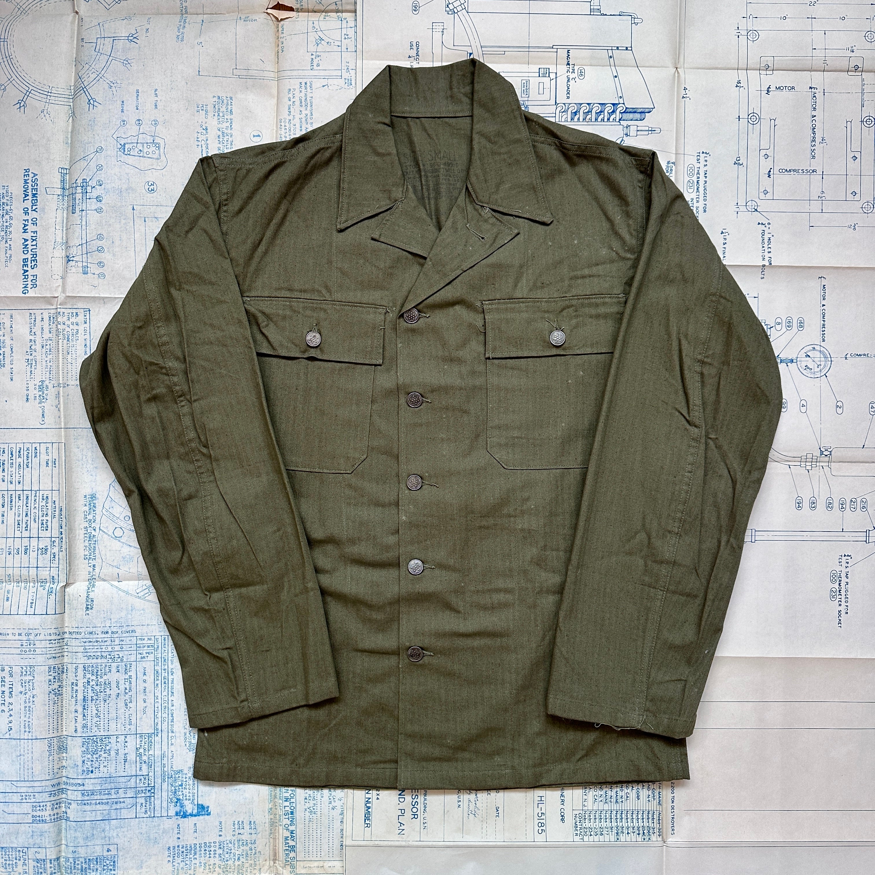 US Army M47 HBT Shirt Deadstock – The Major's Tailor