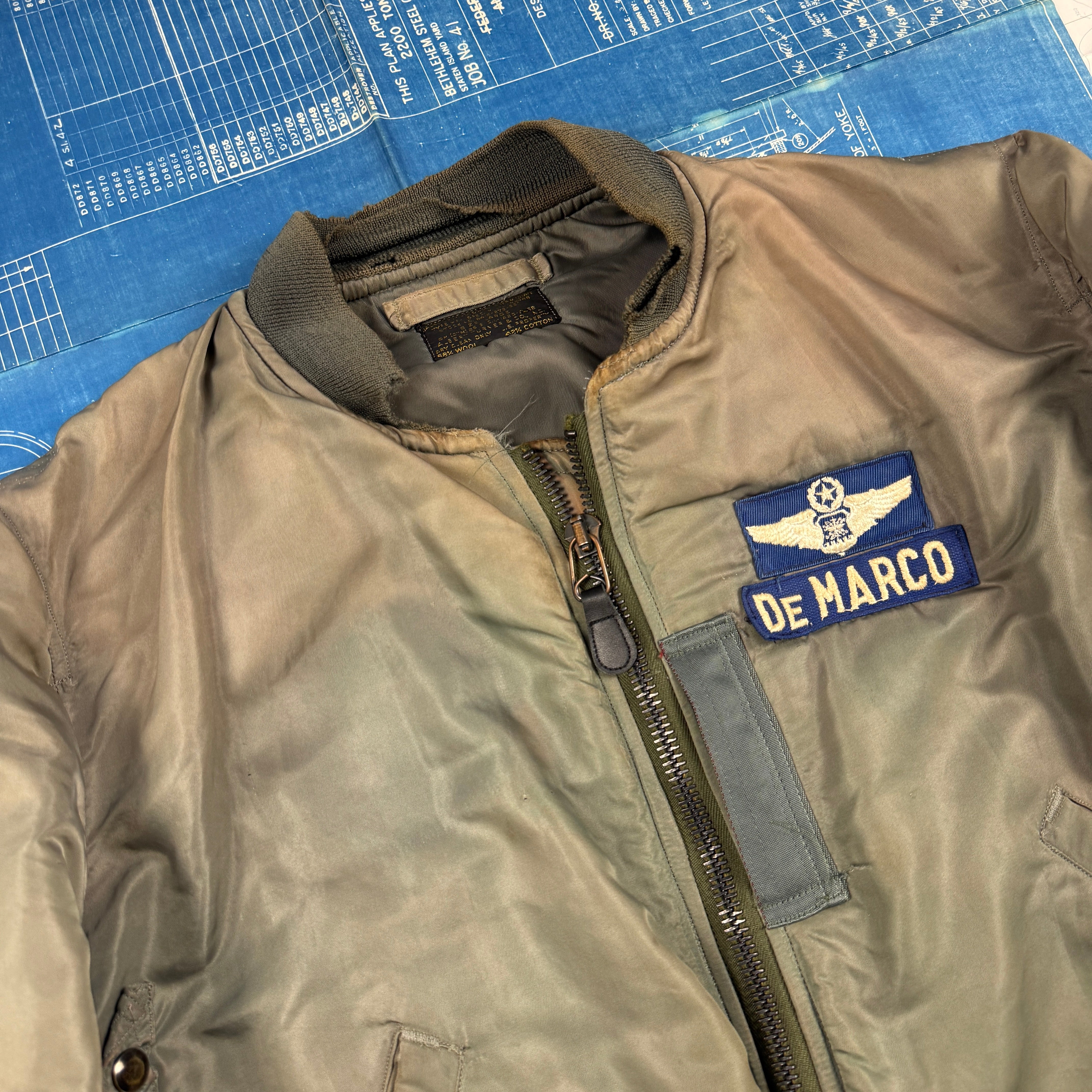 US Air Force 1958 MA-1 Flight Jacket Patched